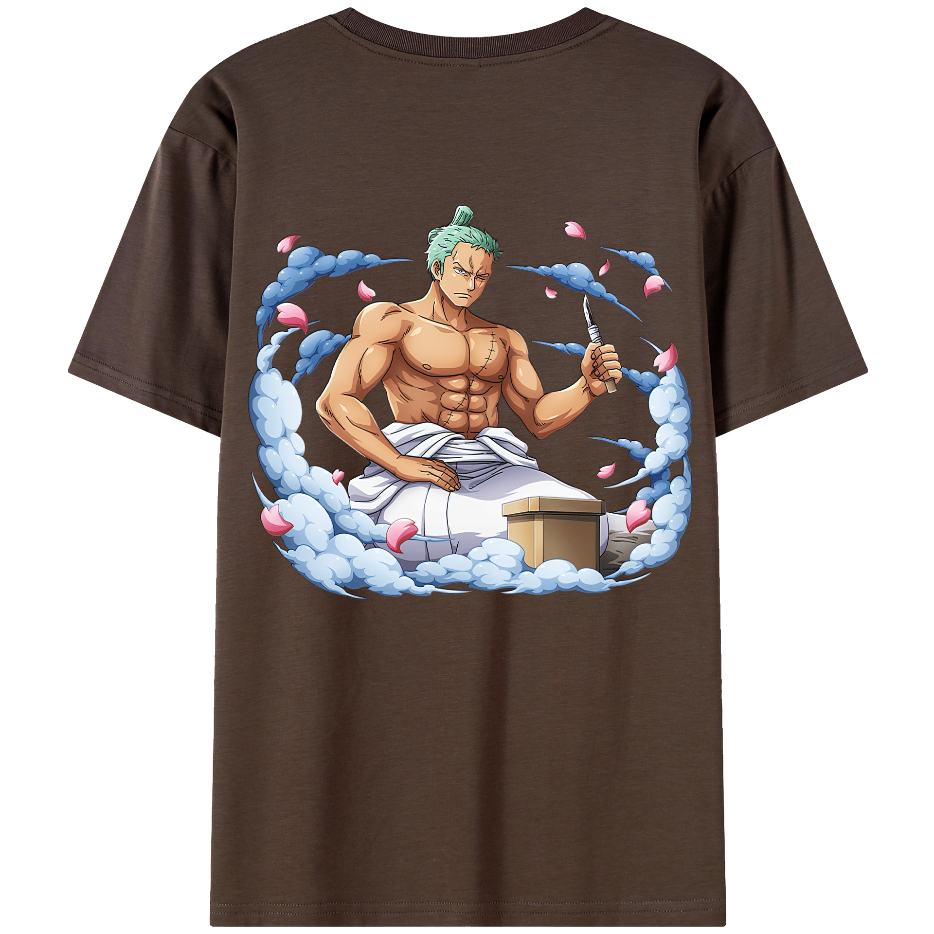 ワンピース ロロノア・ゾロ ONE PIECE Roronoa Zoro 綿100％半袖Tシャツ（背面プリント）