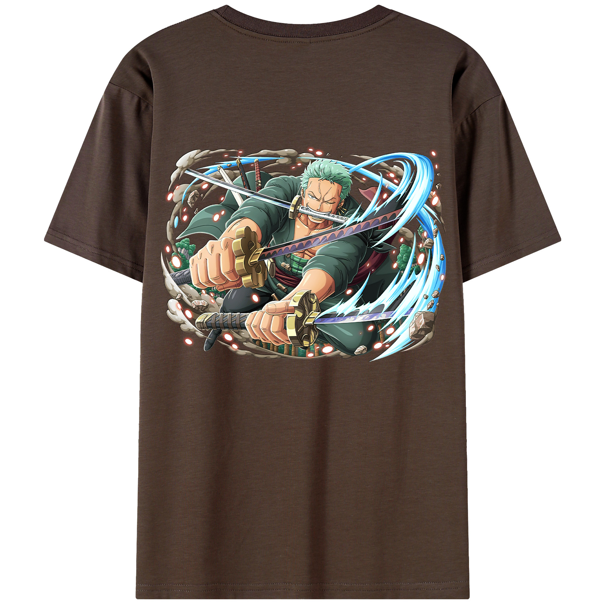 ワンピース ロロノア・ゾロ ONE PIECE Roronoa Zoro 綿100％半袖Tシャツ（背面プリント）