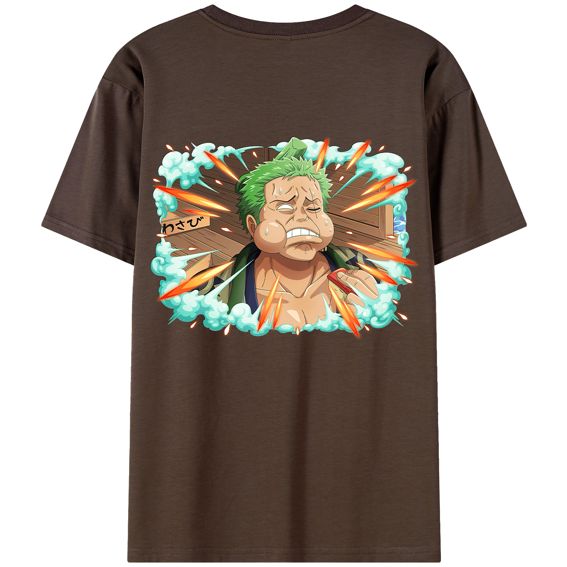 ワンピース ロロノア・ゾロ ONE PIECE Roronoa Zoro 綿100％半袖Tシャツ（背面プリント）