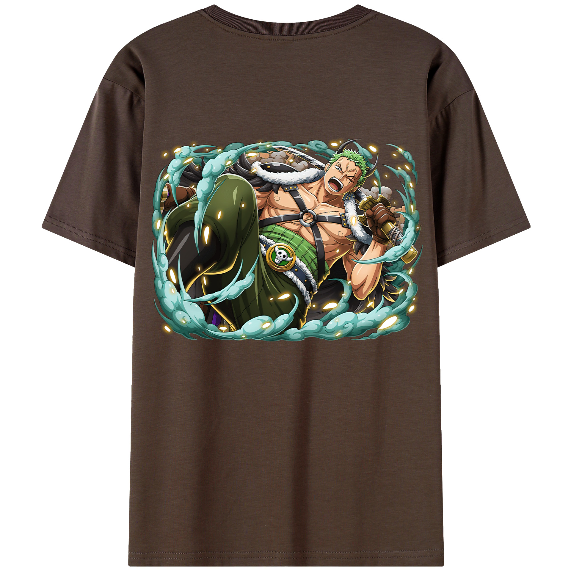ワンピース ロロノア・ゾロ ONE PIECE Roronoa Zoro 綿100％半袖Tシャツ（背面プリント）