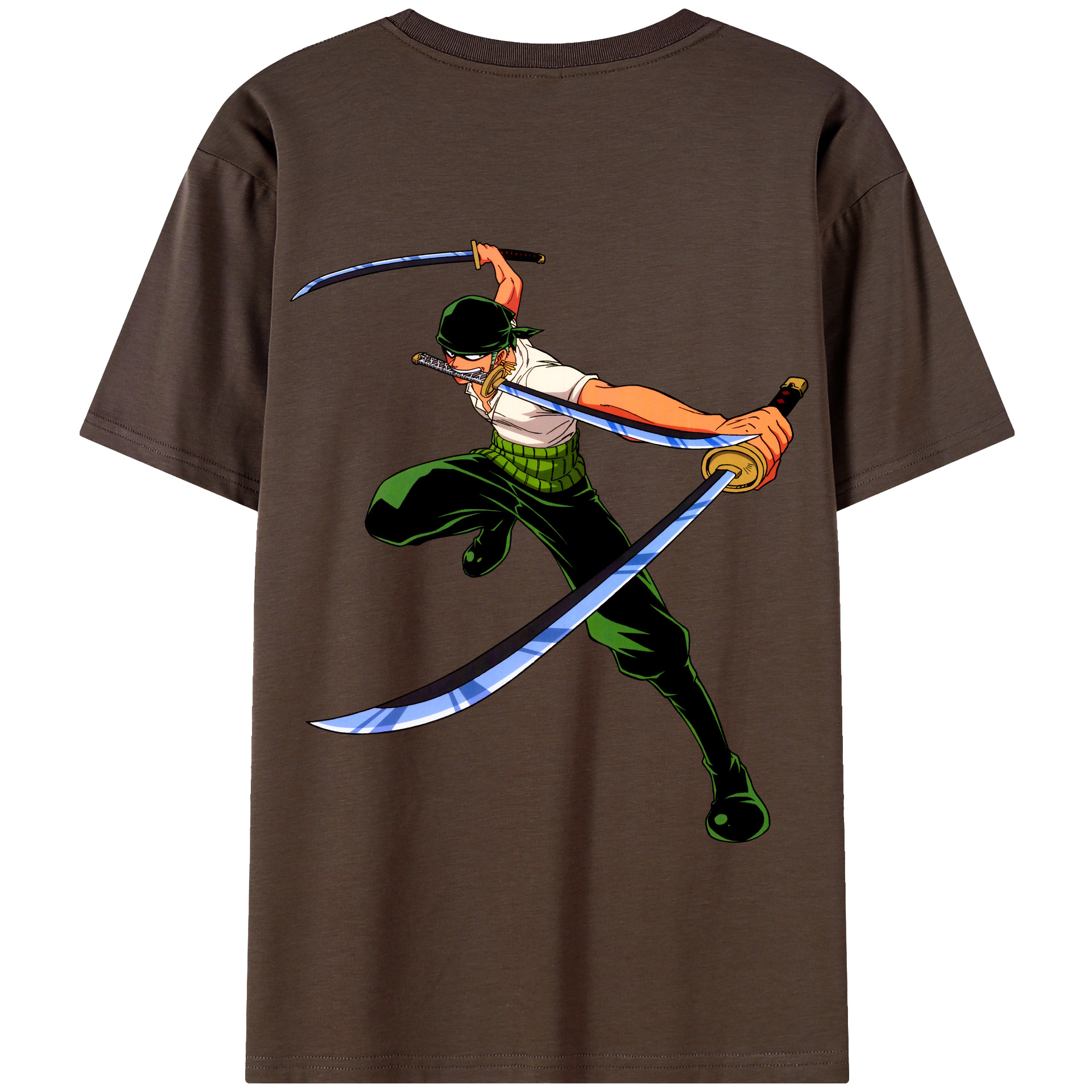 ワンピース ロロノア・ゾロ ONE PIECE Roronoa Zoro 綿100％半袖Tシャツ（背面プリント）