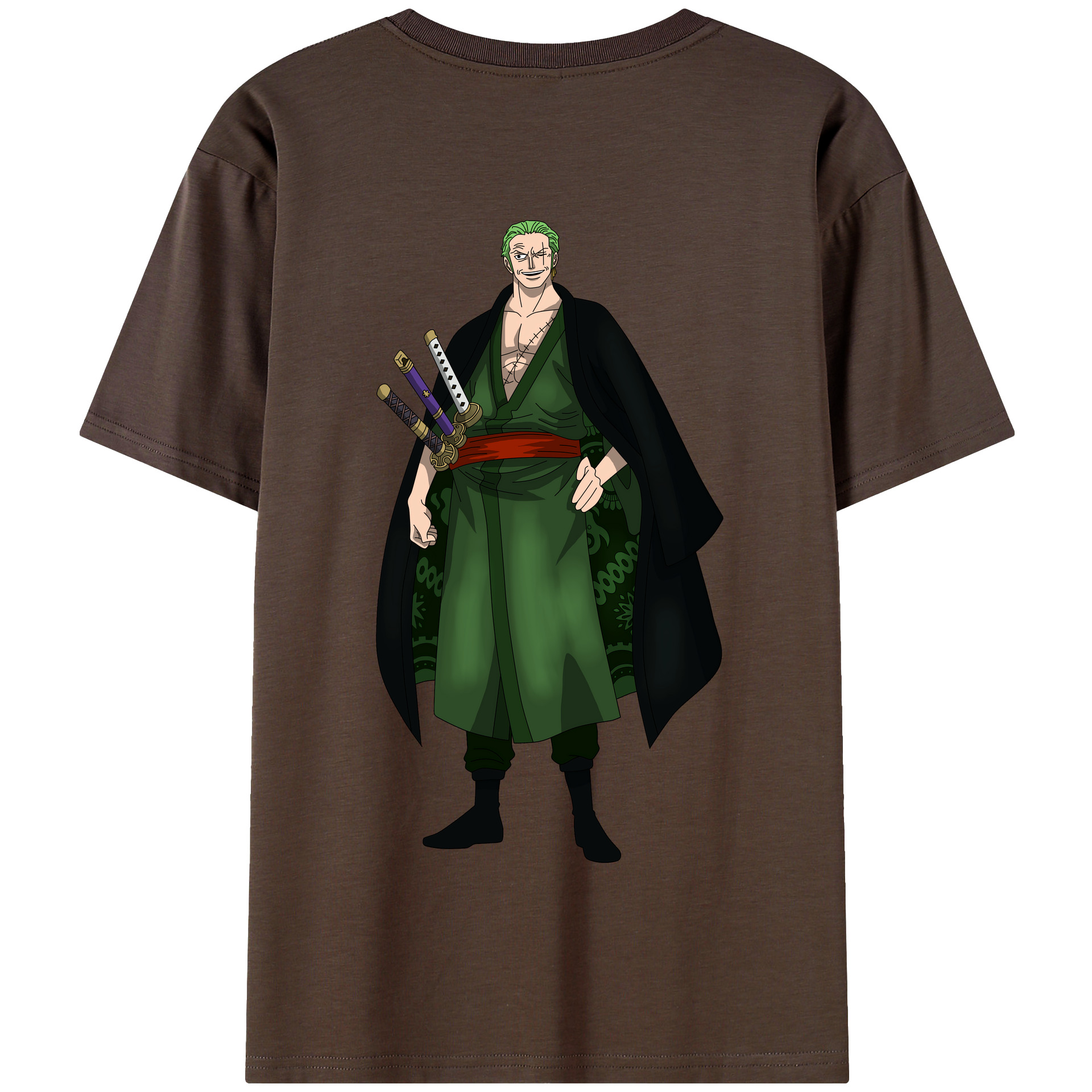 ワンピース ロロノア・ゾロ ONE PIECE Roronoa Zoro 綿100％半袖Tシャツ（背面プリント）