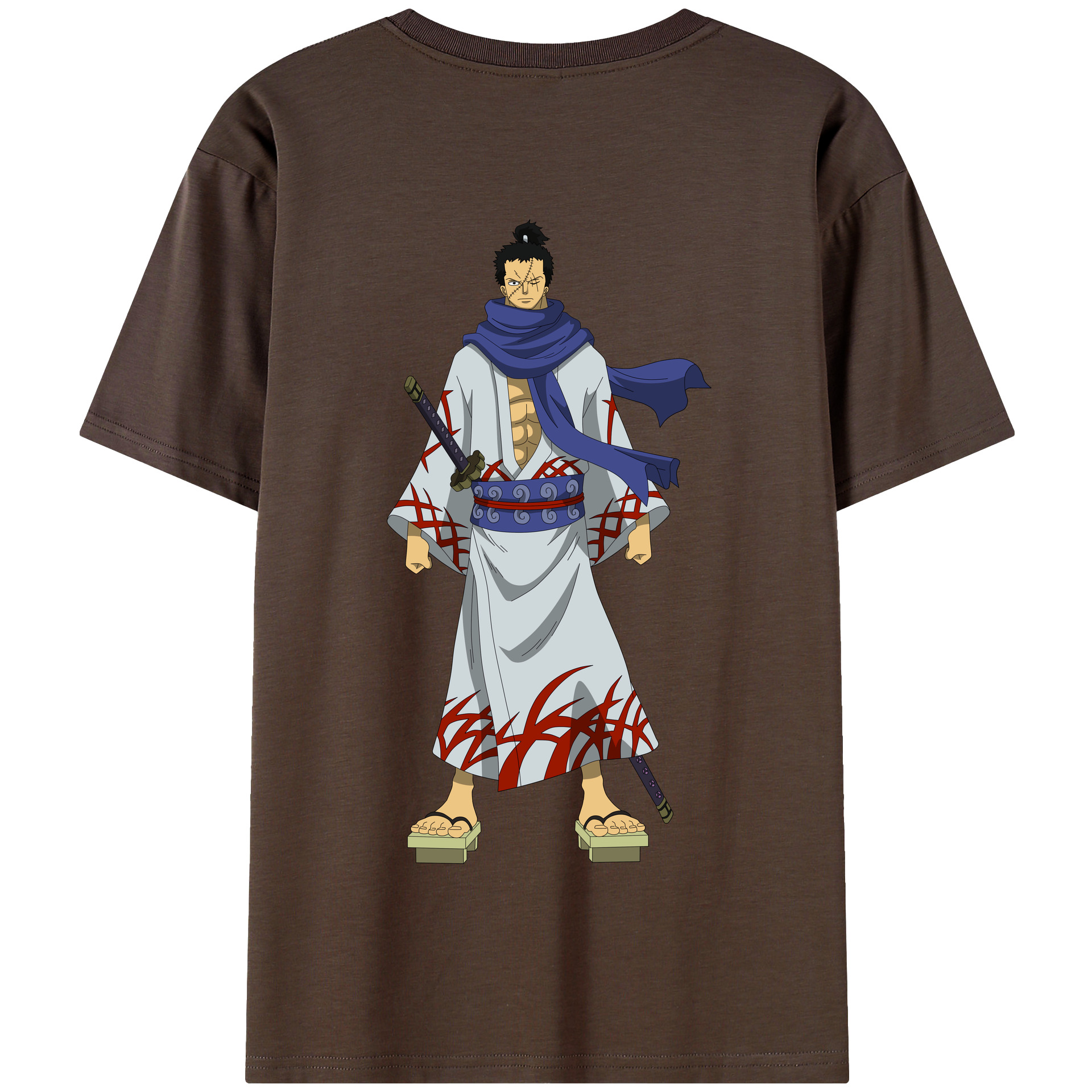 ワンピース ロロノア・ゾロ ONE PIECE Roronoa Zoro 綿100％半袖Tシャツ（背面プリント）