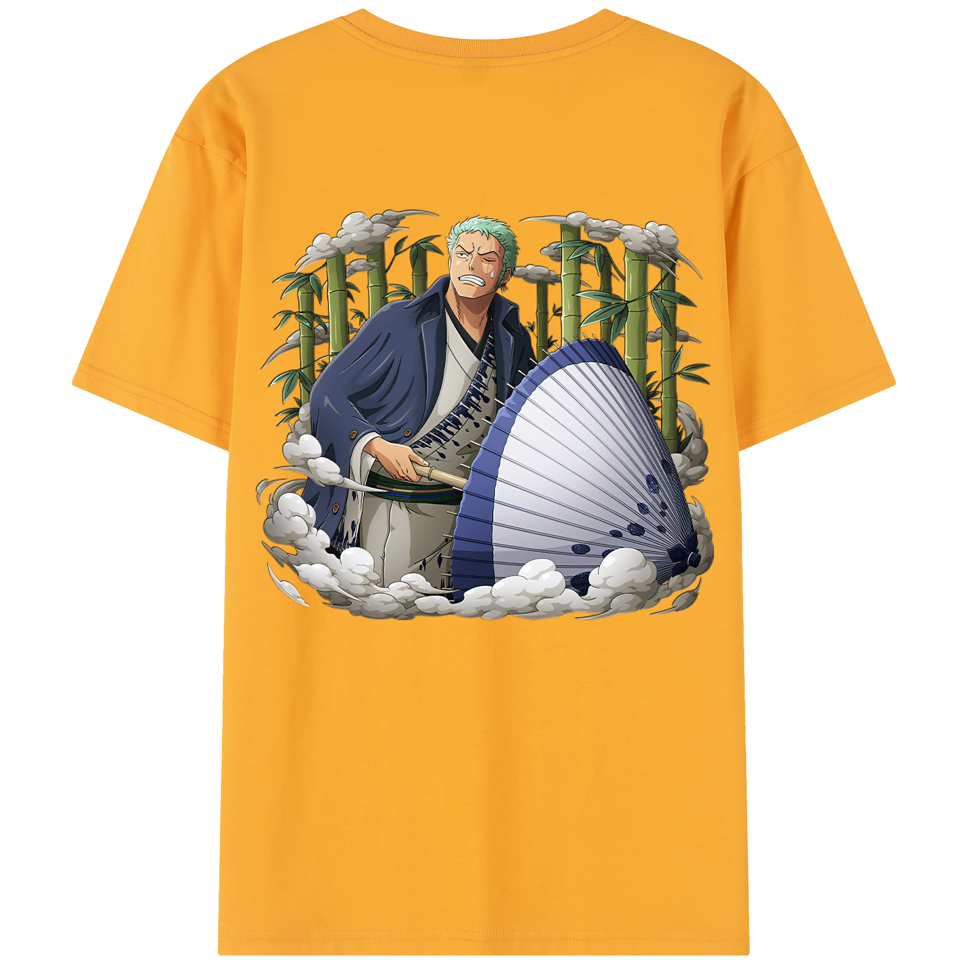ワンピース ロロノア・ゾロ ONE PIECE Roronoa Zoro 綿100％半袖Tシャツ（背面プリント）