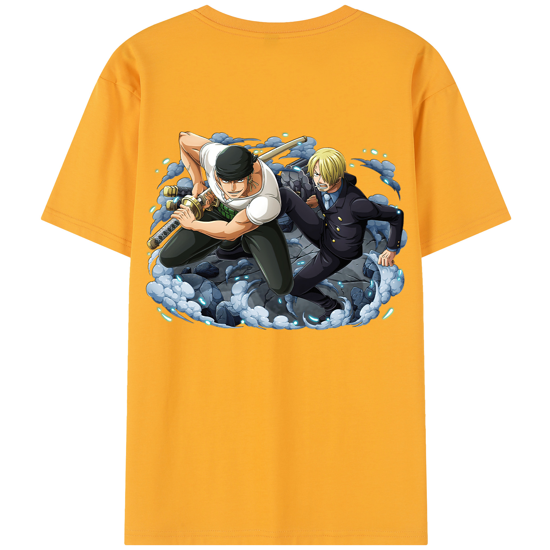 ワンピース ロロノア・ゾロ ONE PIECE Roronoa Zoro 綿100％半袖Tシャツ（背面プリント）