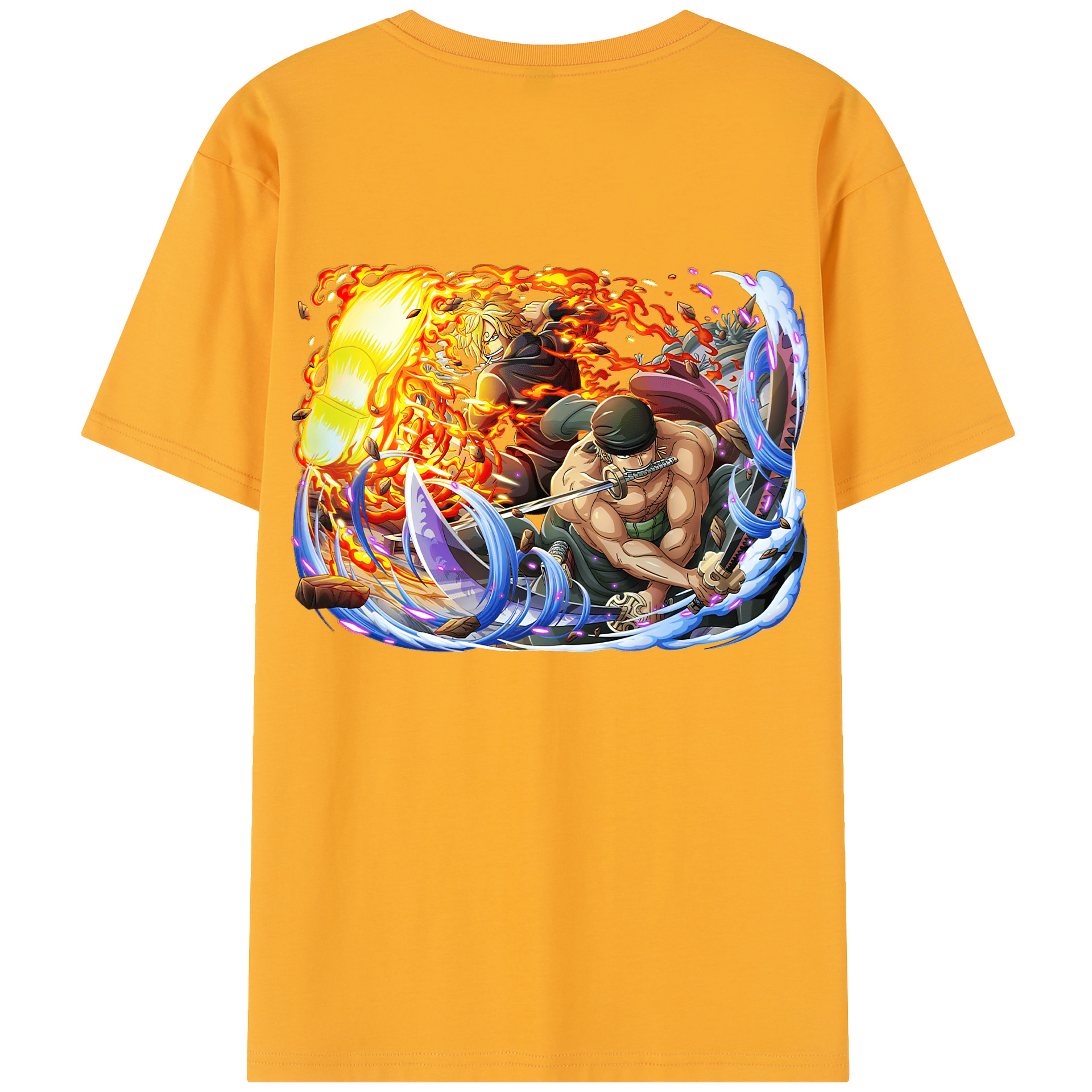 ワンピース ロロノア・ゾロ ONE PIECE Roronoa Zoro 綿100％半袖Tシャツ（背面プリント）