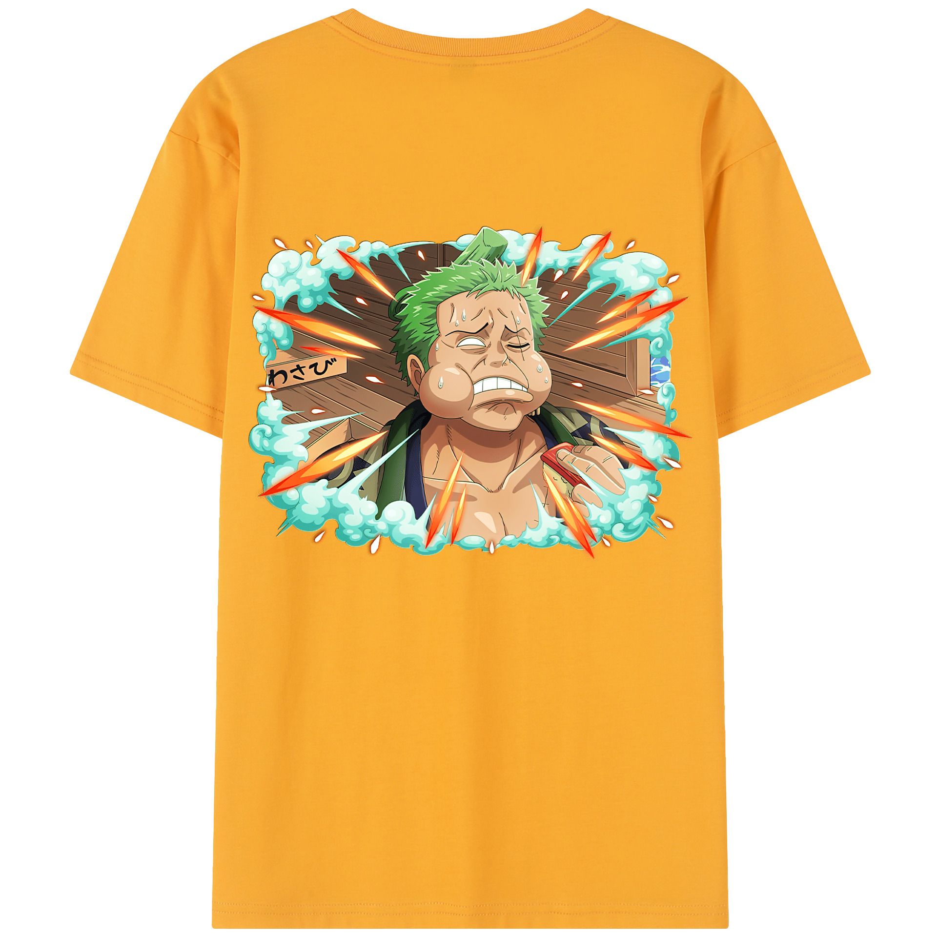 ワンピース ロロノア・ゾロ ONE PIECE Roronoa Zoro 綿100％半袖Tシャツ（背面プリント）