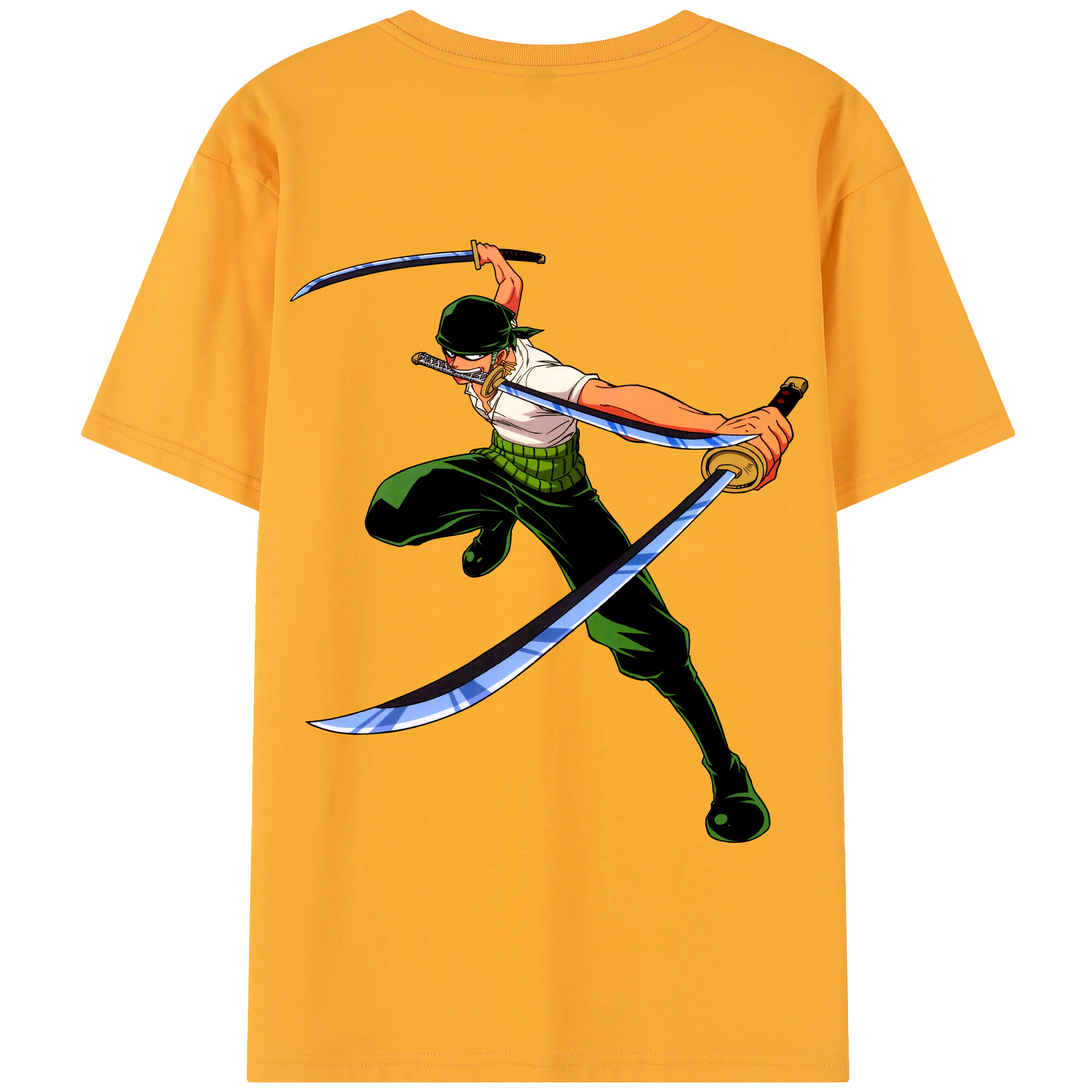 ワンピース ロロノア・ゾロ ONE PIECE Roronoa Zoro 綿100％半袖Tシャツ（背面プリント）