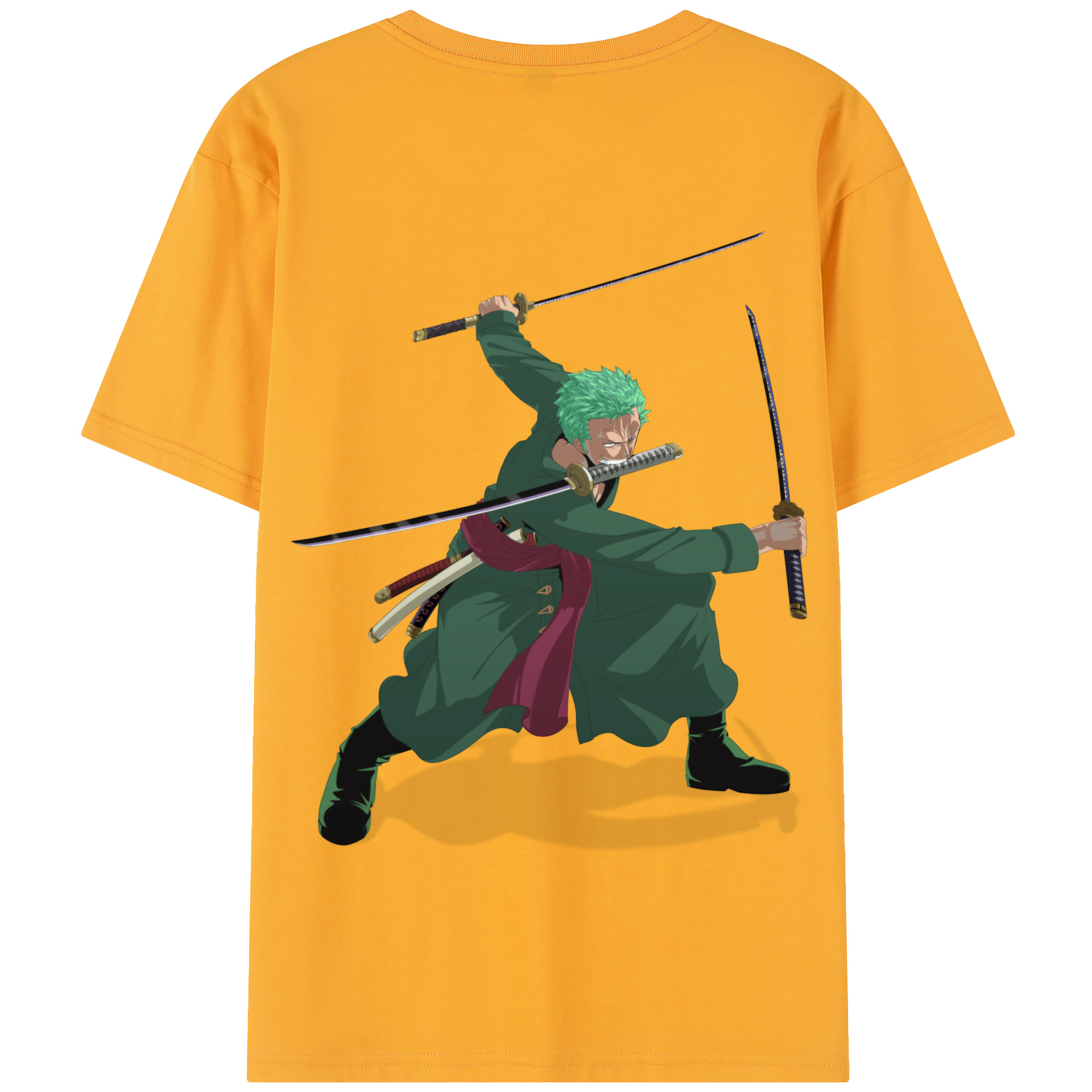 ワンピース ロロノア・ゾロ ONE PIECE Roronoa Zoro 綿100％半袖Tシャツ（背面プリント）