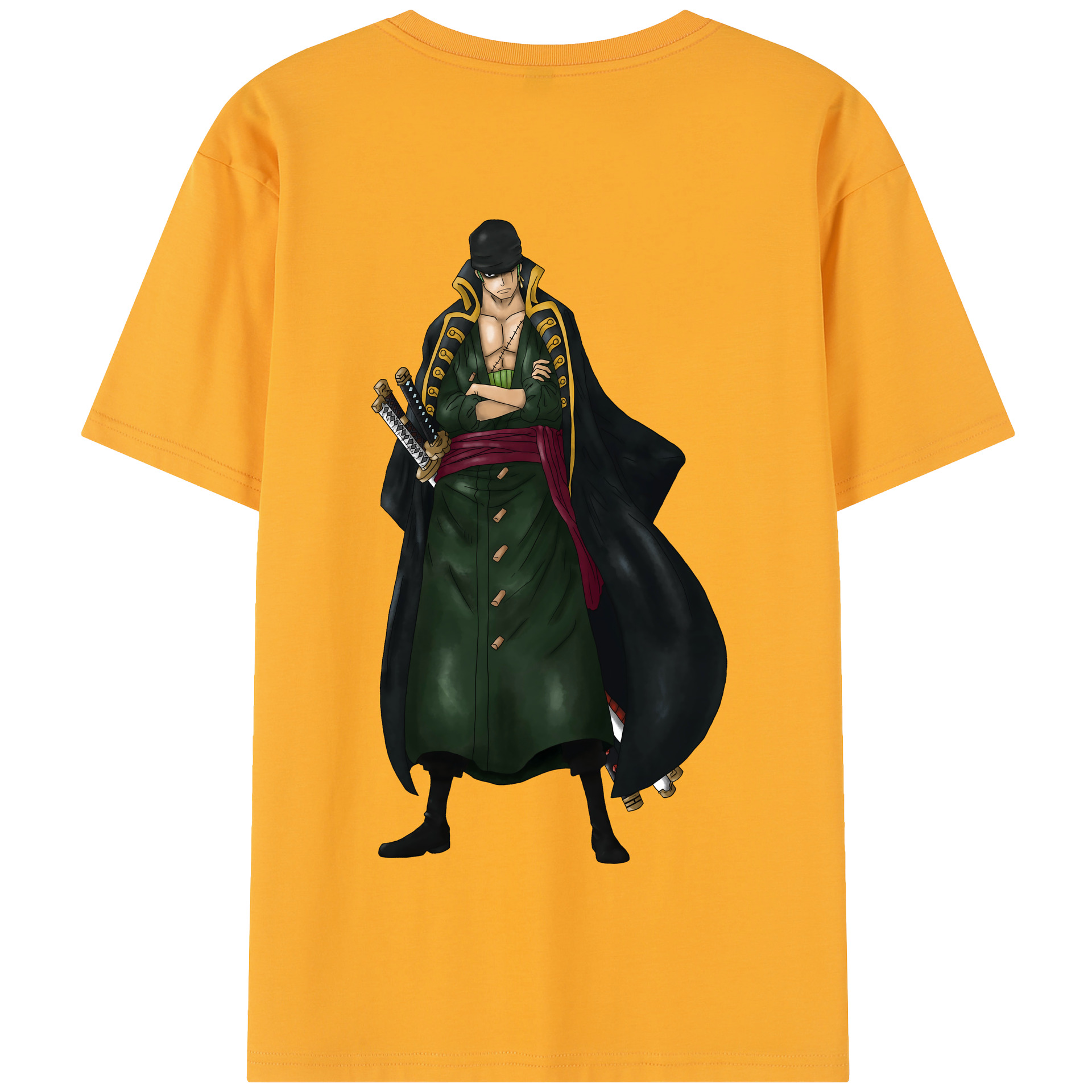 ワンピース ロロノア・ゾロ ONE PIECE Roronoa Zoro 綿100％半袖Tシャツ（背面プリント）