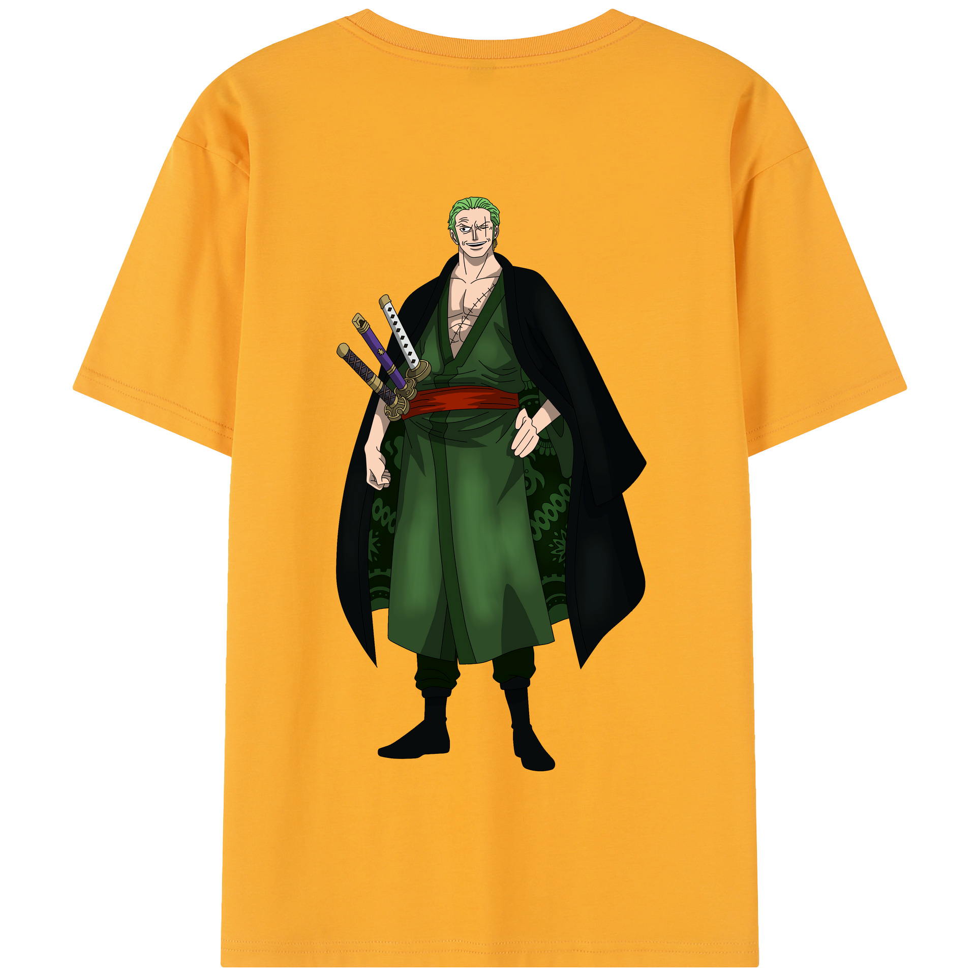 ワンピース ロロノア・ゾロ ONE PIECE Roronoa Zoro 綿100％半袖Tシャツ（背面プリント）
