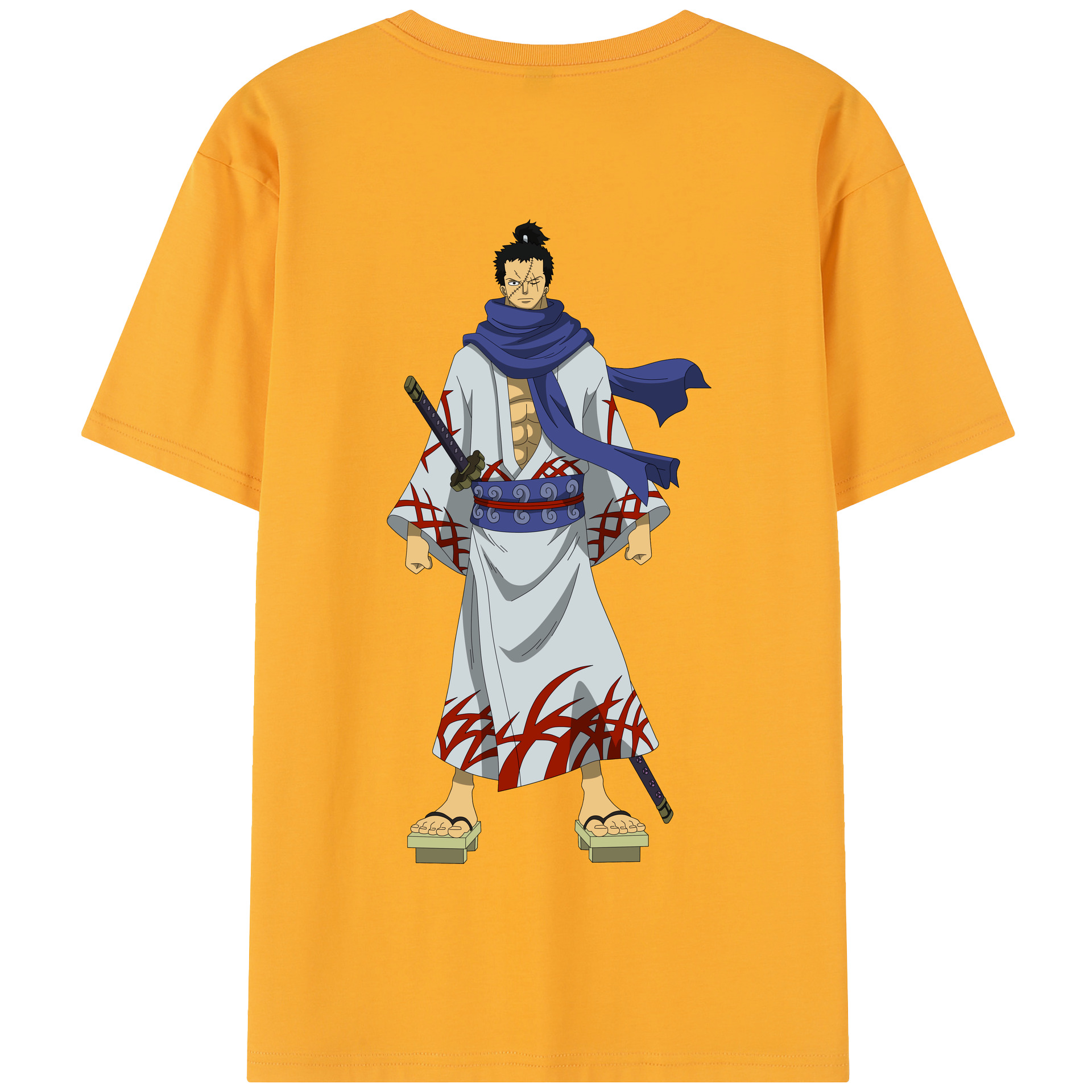 ワンピース ロロノア・ゾロ ONE PIECE Roronoa Zoro 綿100％半袖Tシャツ（背面プリント）