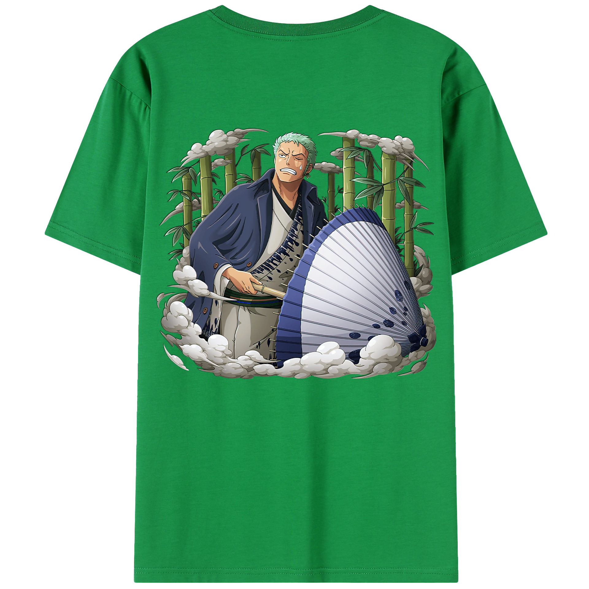 ワンピース ロロノア・ゾロ ONE PIECE Roronoa Zoro 綿100％半袖Tシャツ（背面プリント）