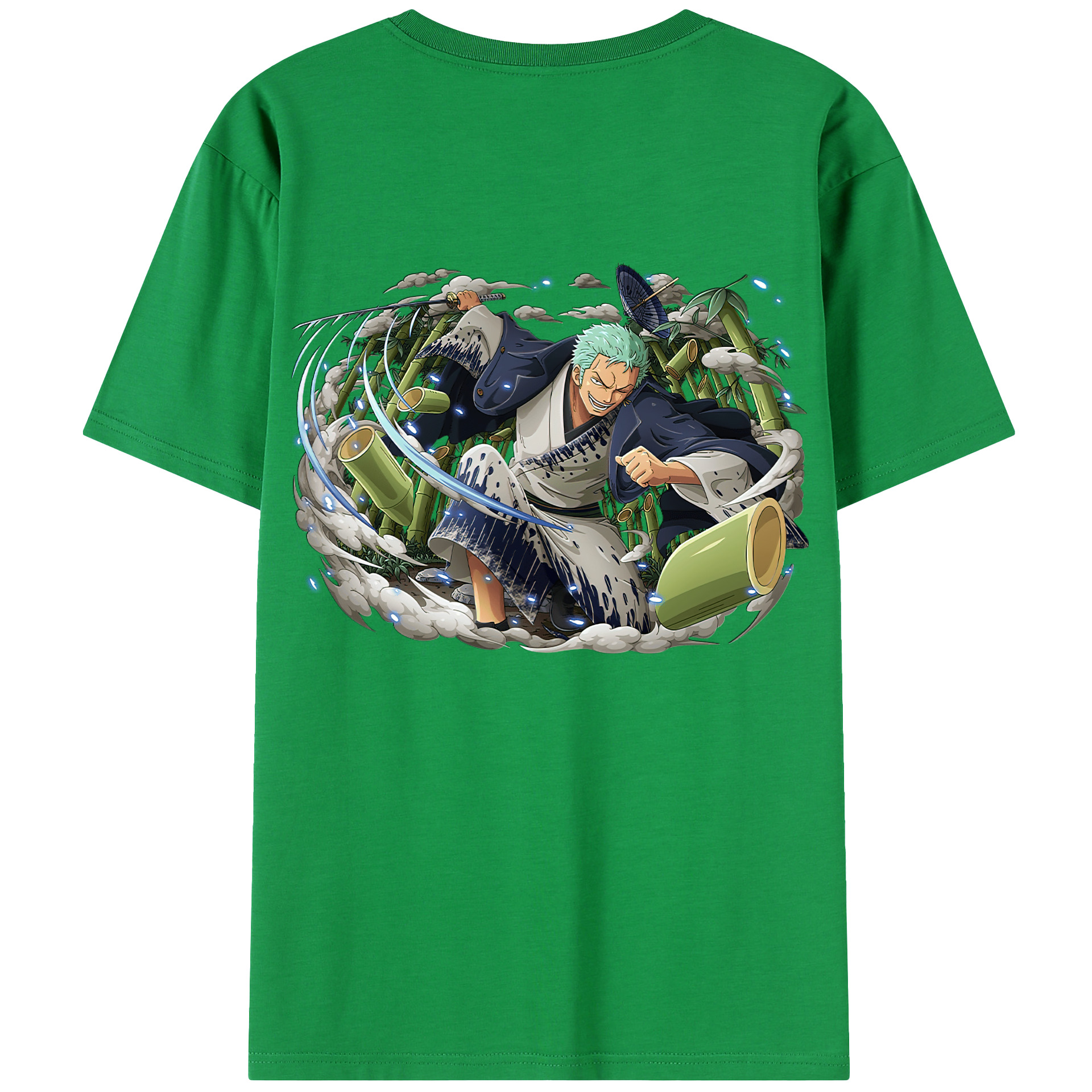 ワンピース ロロノア・ゾロ ONE PIECE Roronoa Zoro 綿100％半袖Tシャツ（背面プリント）