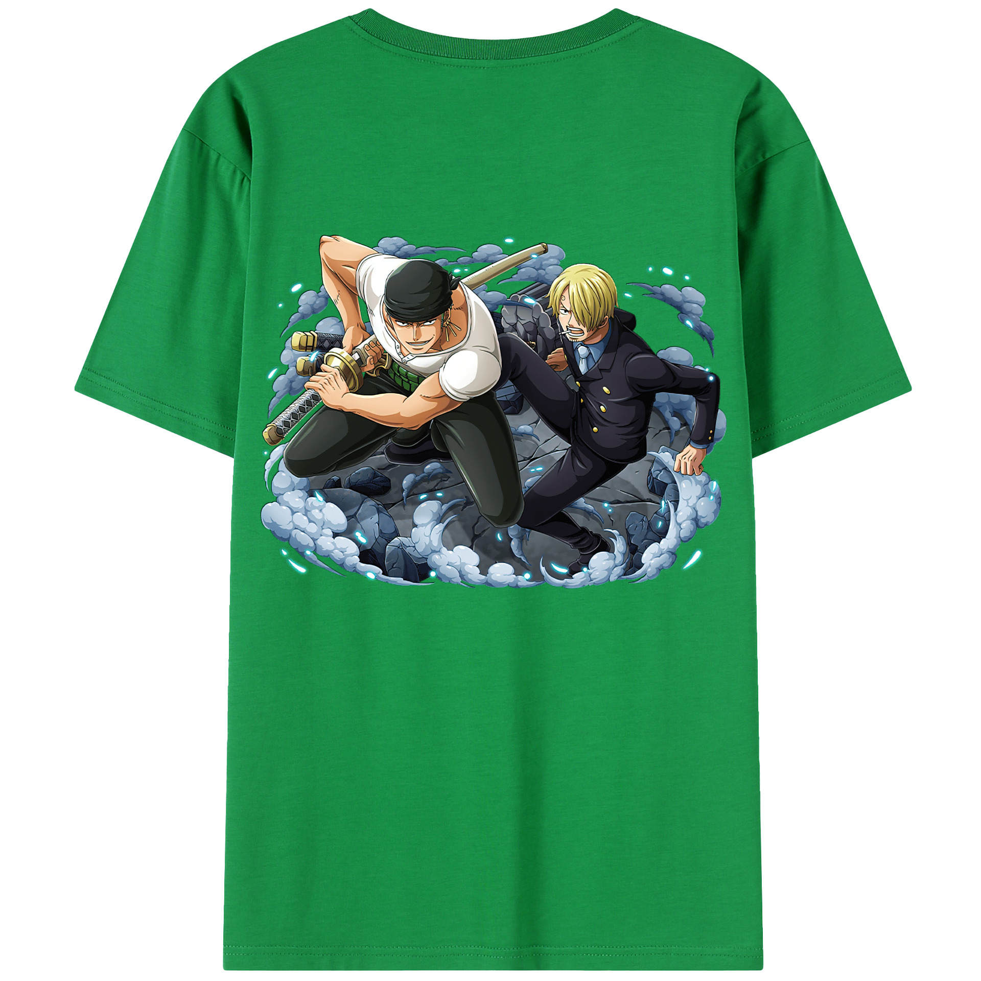 ワンピース ロロノア・ゾロ ONE PIECE Roronoa Zoro 綿100％半袖Tシャツ（背面プリント）