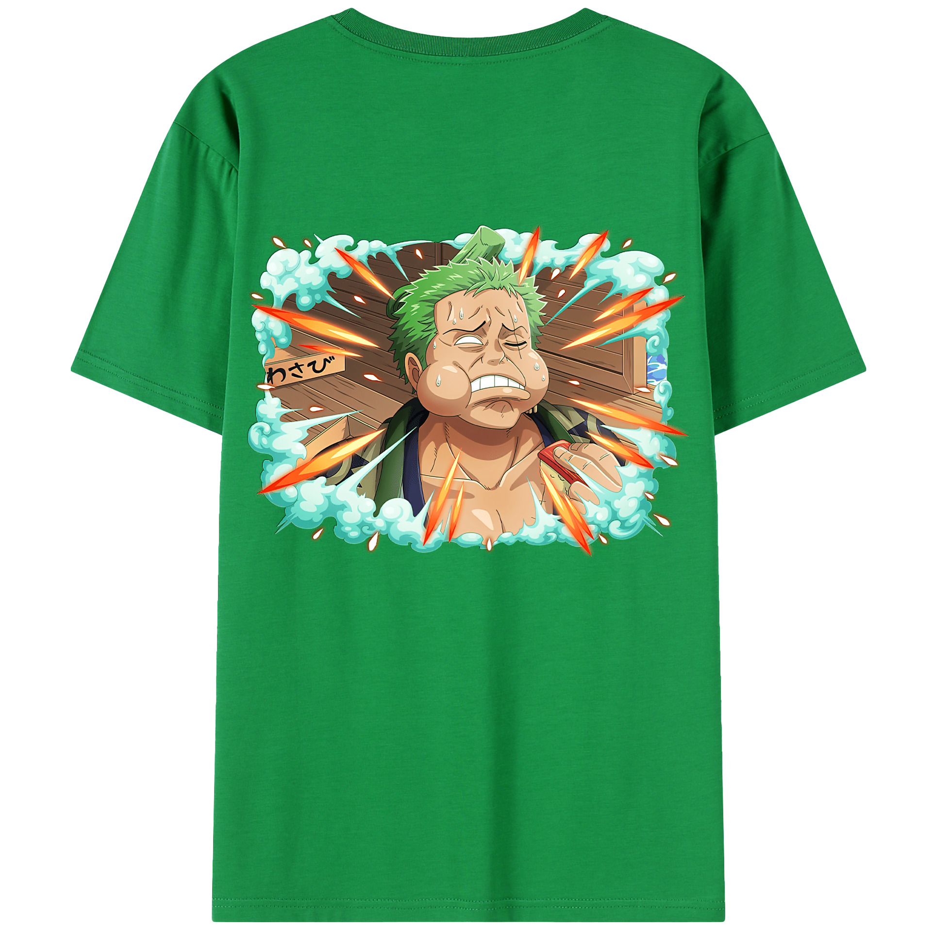 ワンピース ロロノア・ゾロ ONE PIECE Roronoa Zoro 綿100％半袖Tシャツ（背面プリント）