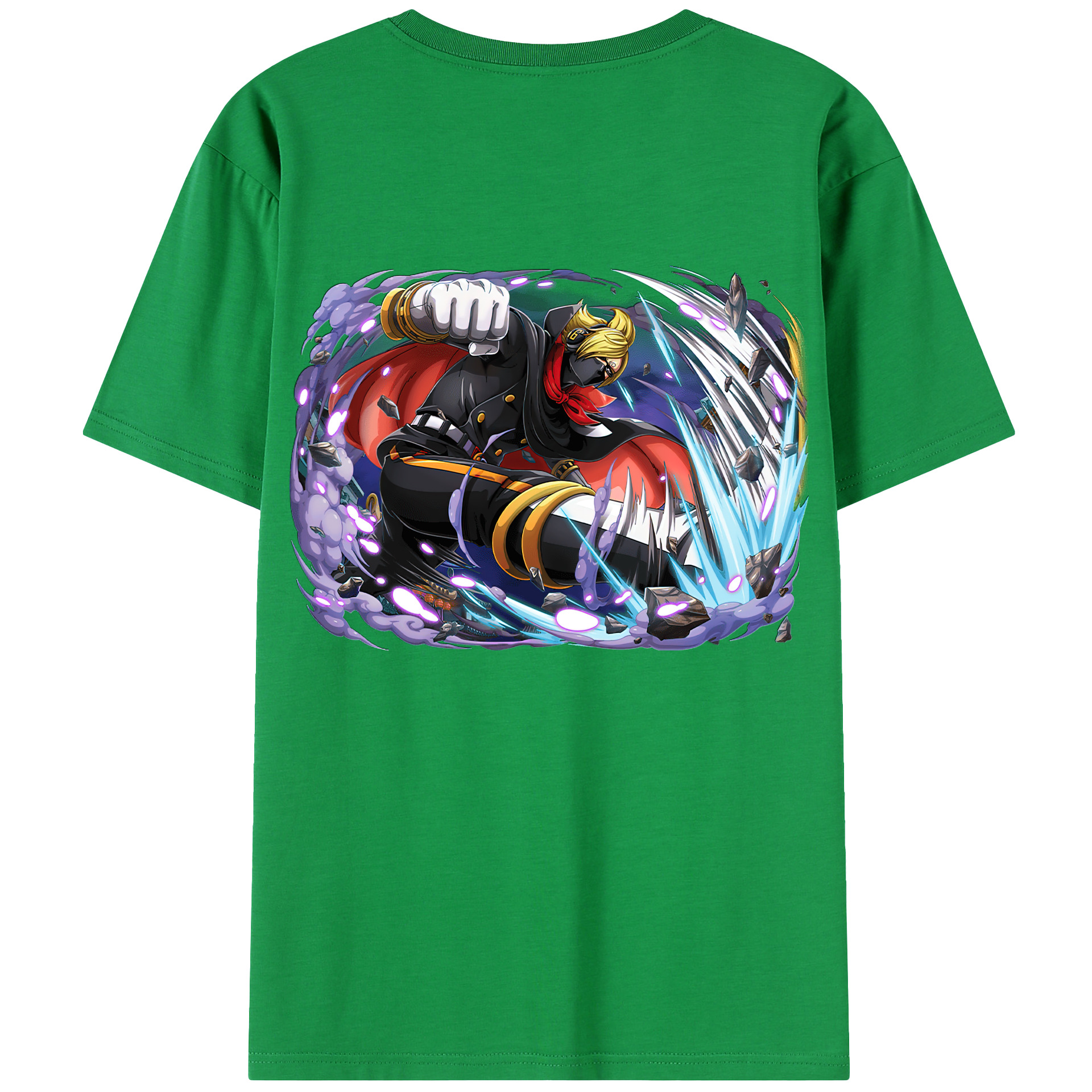 ワンピース ロロノア・ゾロ ONE PIECE Roronoa Zoro 綿100％半袖Tシャツ（背面プリント）