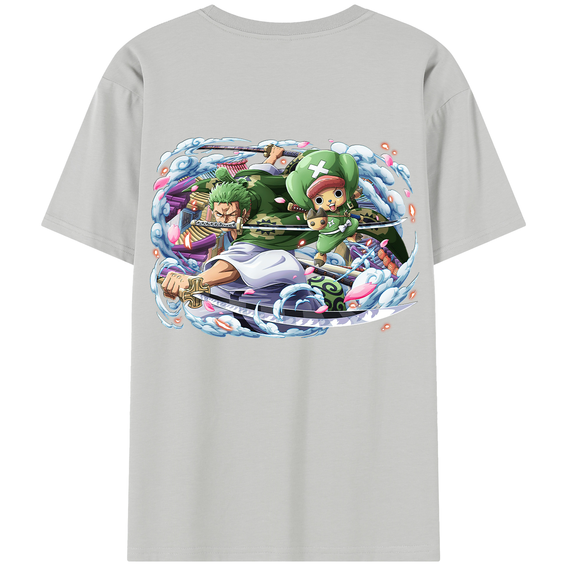 ワンピース ロロノア・ゾロ ONE PIECE Roronoa Zoro 綿100％半袖Tシャツ（背面プリント）