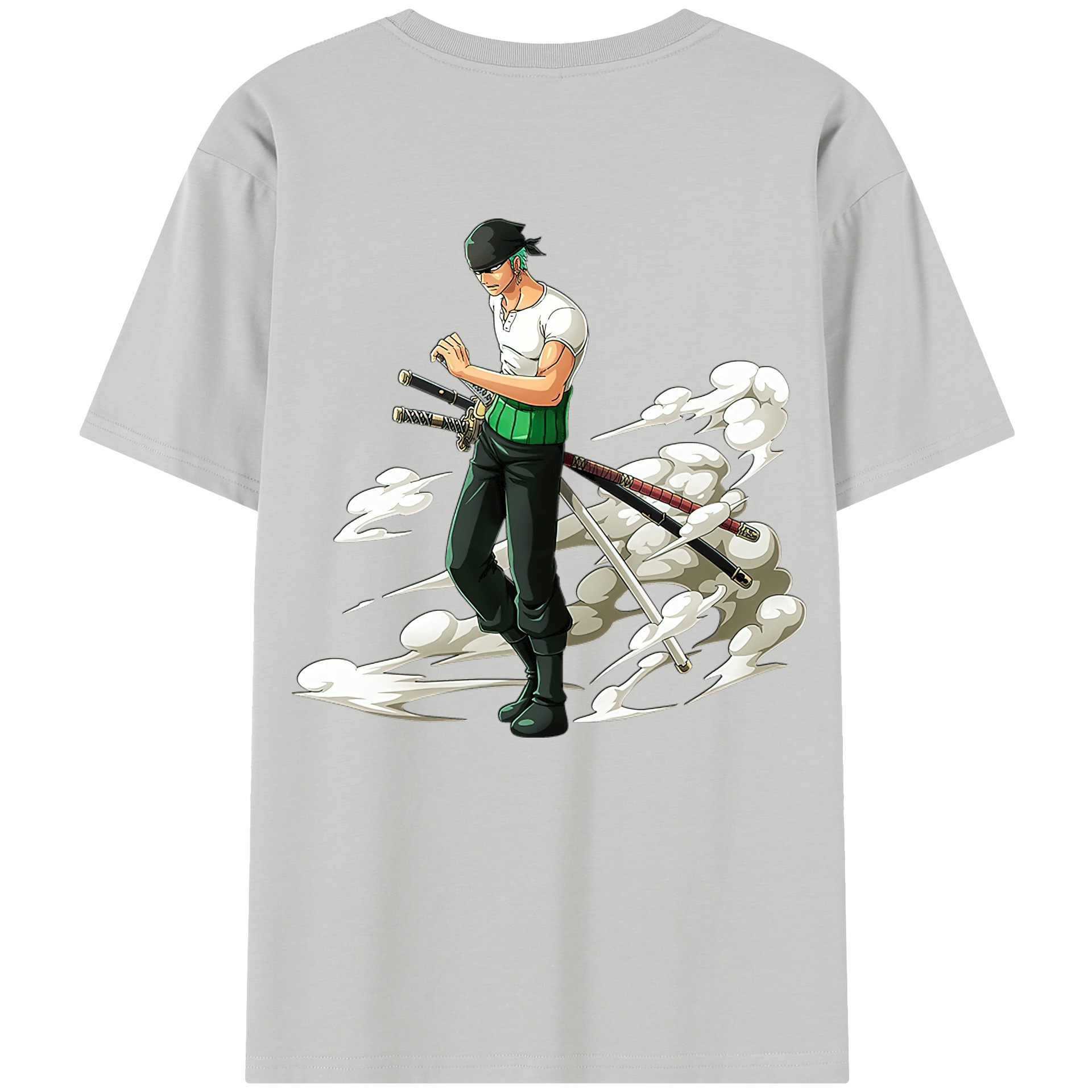 ワンピース ロロノア・ゾロ ONE PIECE Roronoa Zoro 綿100％半袖Tシャツ（背面プリント）