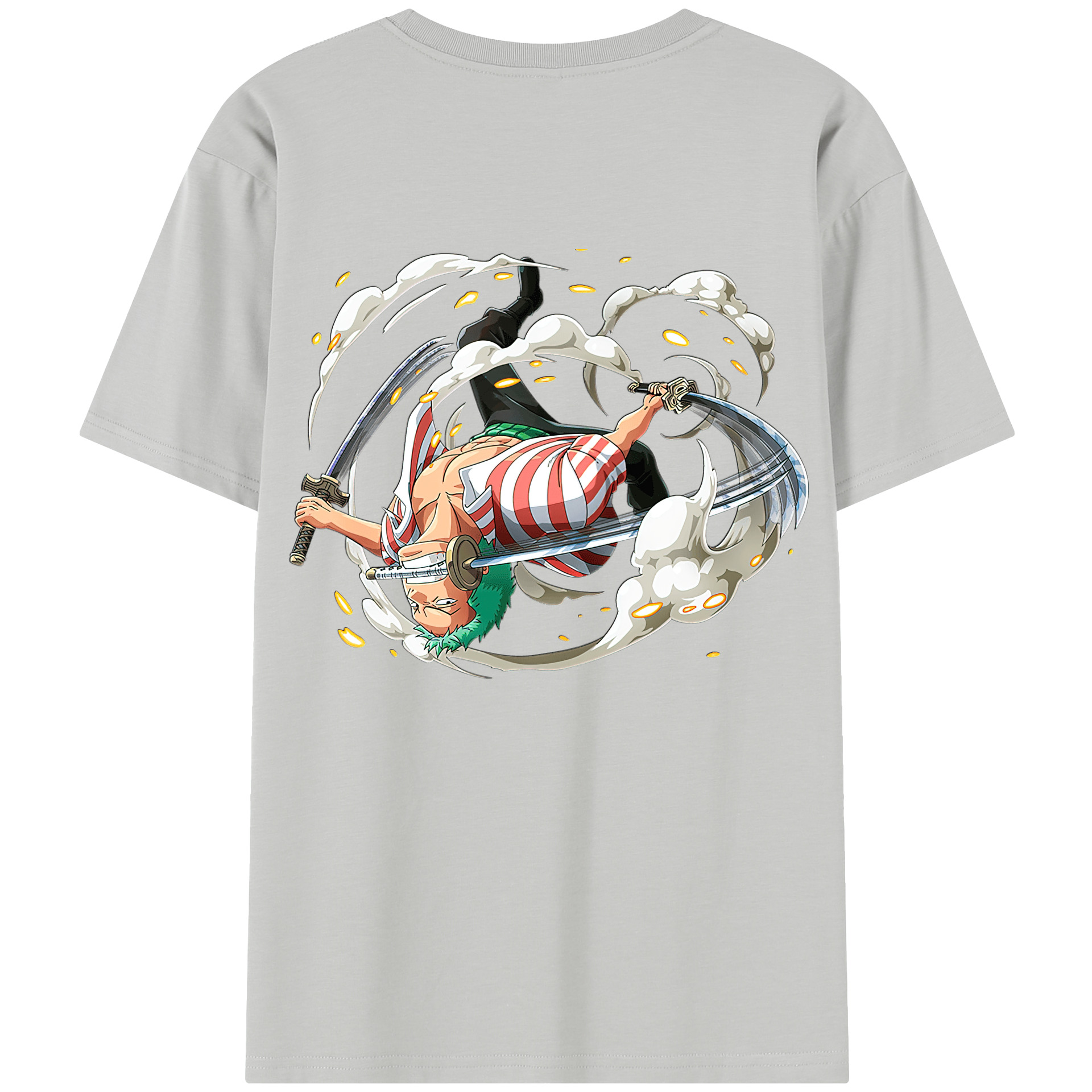 ワンピース ロロノア・ゾロ ONE PIECE Roronoa Zoro 綿100％半袖Tシャツ（背面プリント）