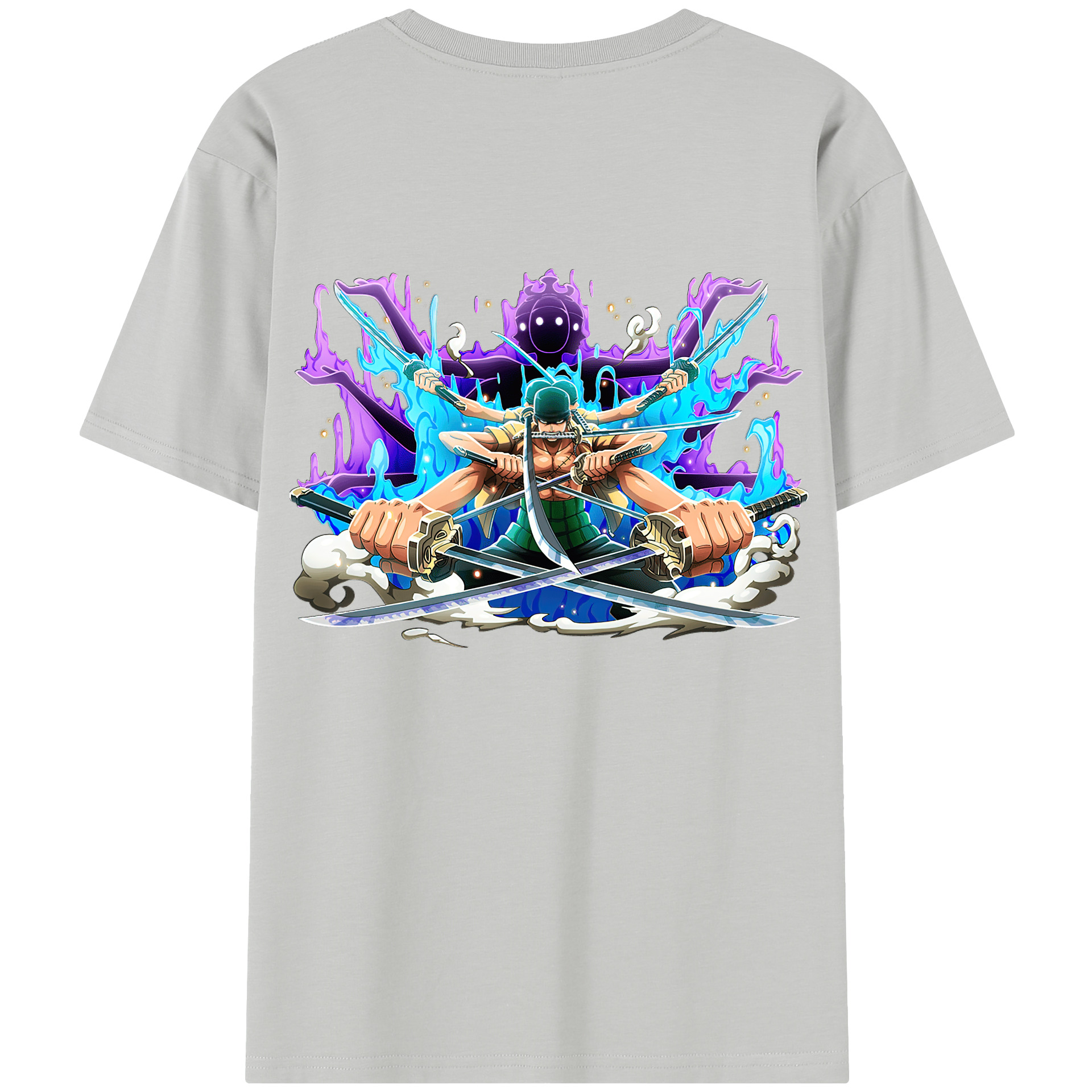 ワンピース ロロノア・ゾロ ONE PIECE Roronoa Zoro 綿100％半袖Tシャツ（背面プリント）