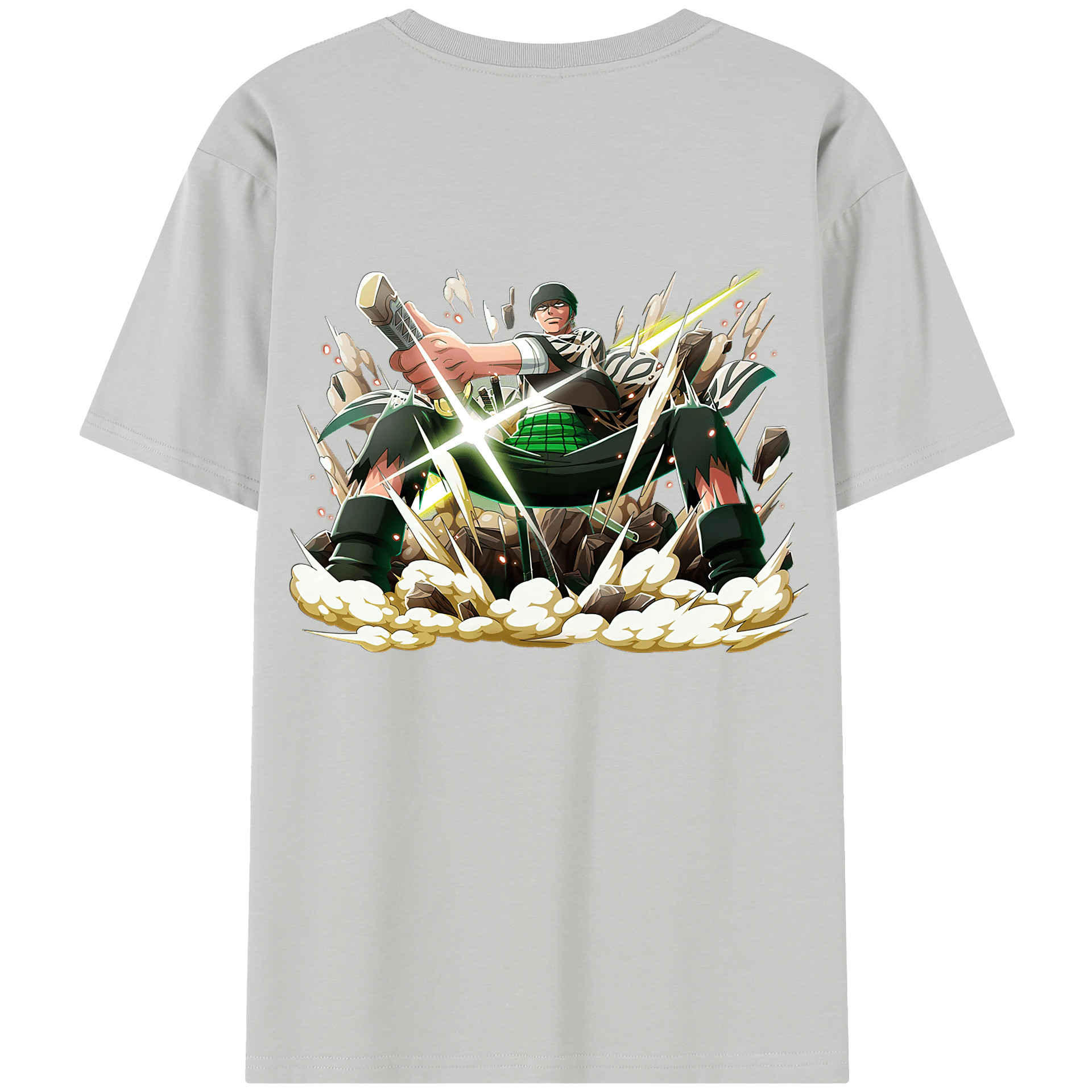 ワンピース ロロノア・ゾロ ONE PIECE Roronoa Zoro 綿100％半袖Tシャツ（背面プリント）