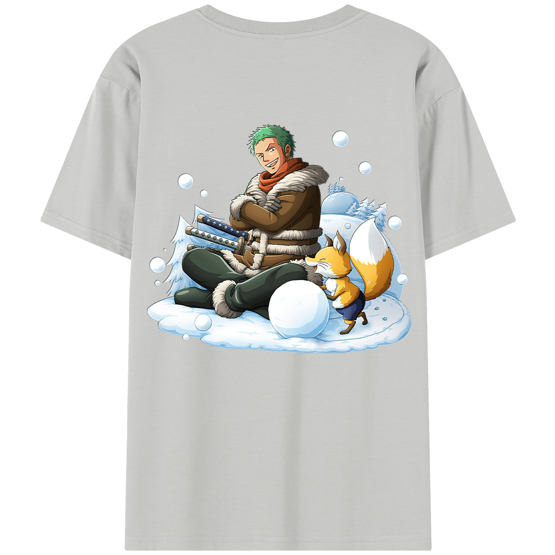 ワンピース ロロノア・ゾロ ONE PIECE Roronoa Zoro 綿100％半袖Tシャツ（背面プリント）