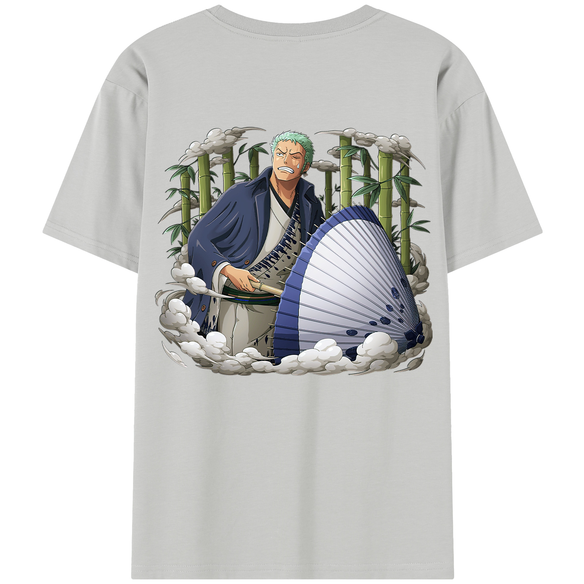 ワンピース ロロノア・ゾロ ONE PIECE Roronoa Zoro 綿100％半袖Tシャツ（背面プリント）