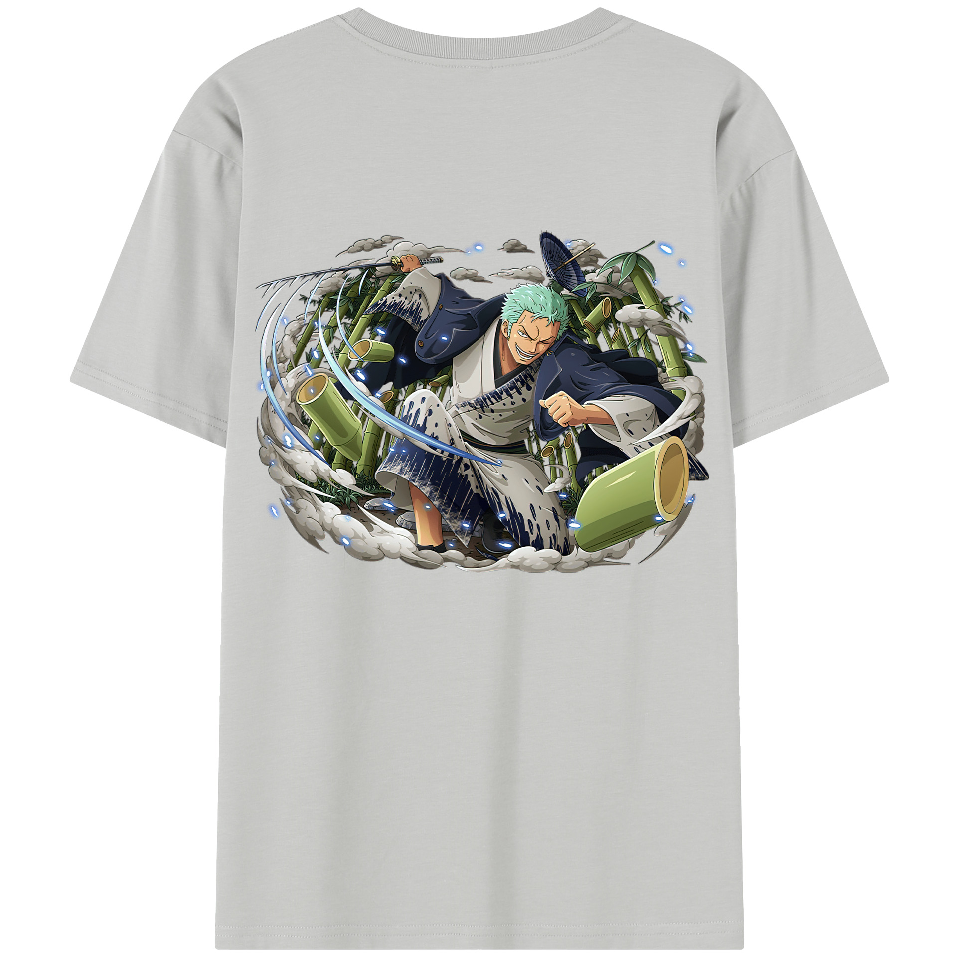 ワンピース ロロノア・ゾロ ONE PIECE Roronoa Zoro 綿100％半袖Tシャツ（背面プリント）