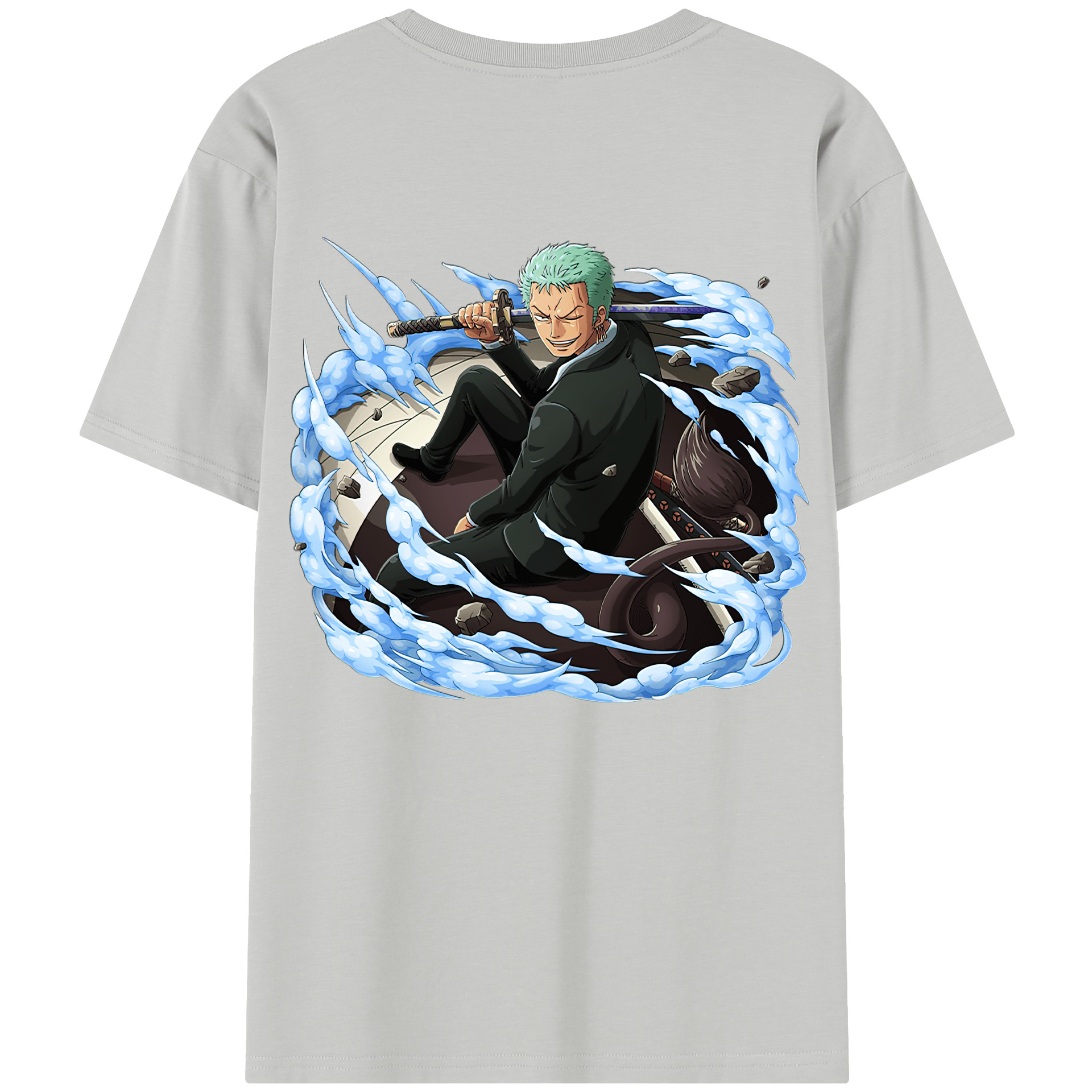 ワンピース ロロノア・ゾロ ONE PIECE Roronoa Zoro 綿100％半袖Tシャツ（背面プリント）