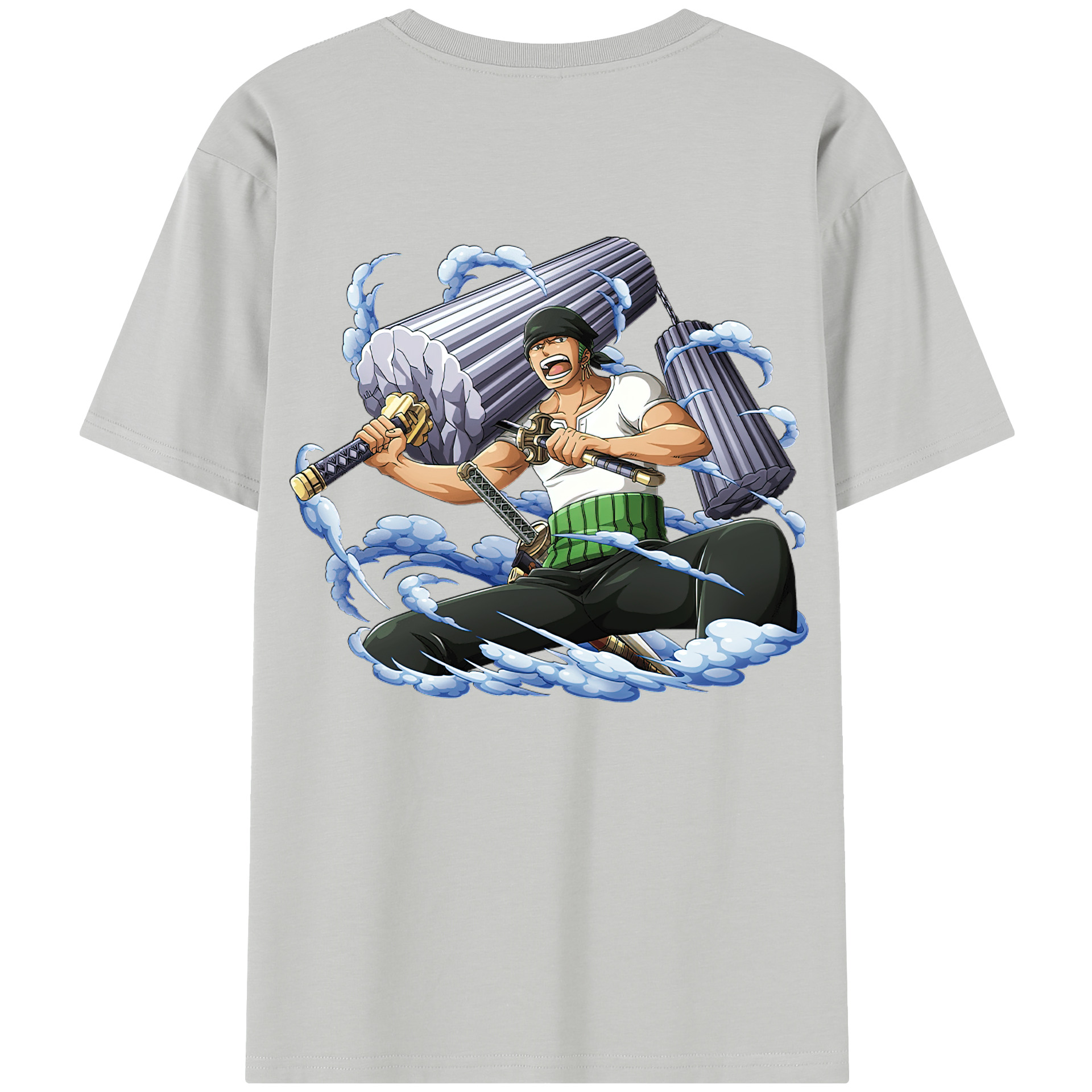 ワンピース ロロノア・ゾロ ONE PIECE Roronoa Zoro 綿100％半袖Tシャツ（背面プリント）
