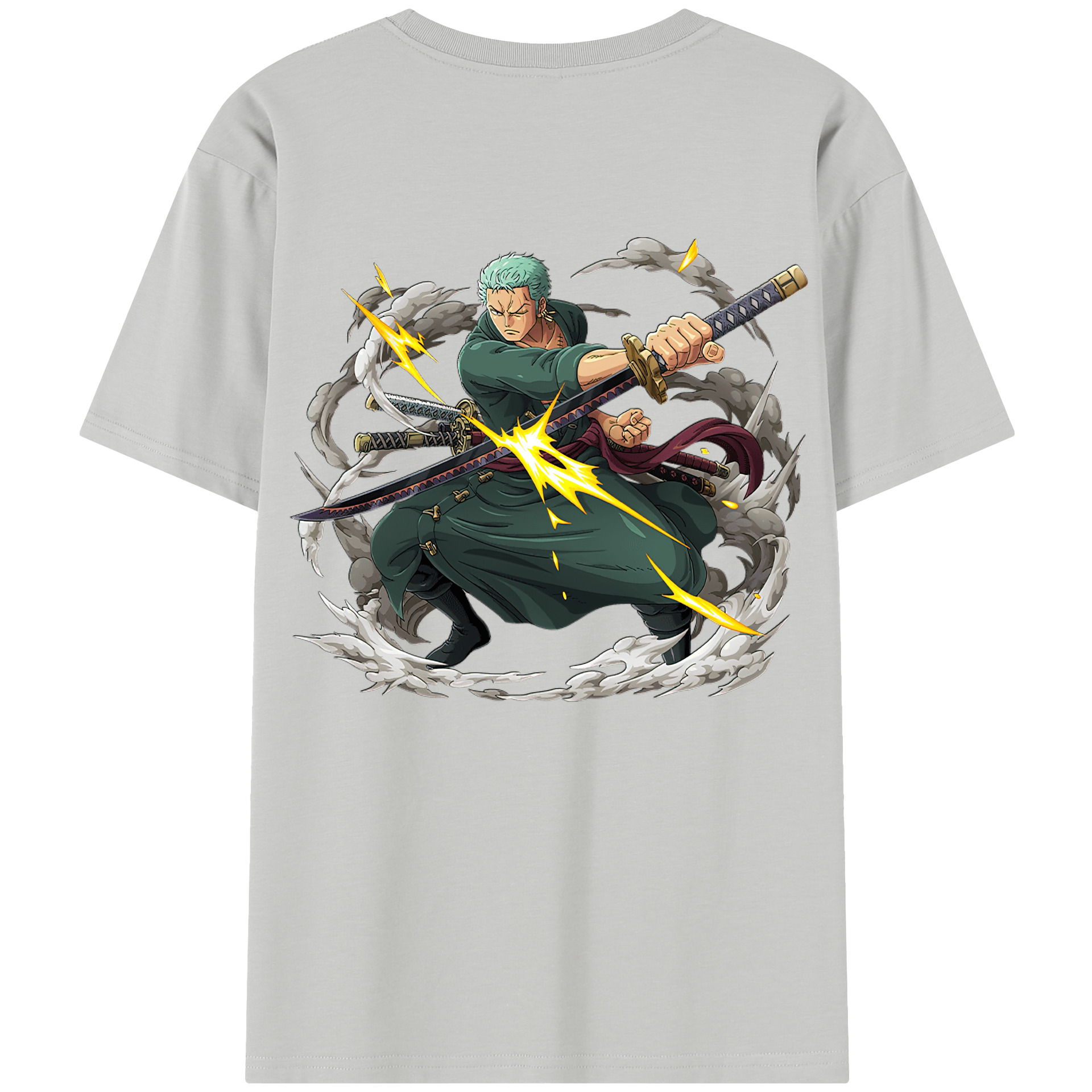 ワンピース ロロノア・ゾロ ONE PIECE Roronoa Zoro 綿100％半袖Tシャツ（背面プリント）