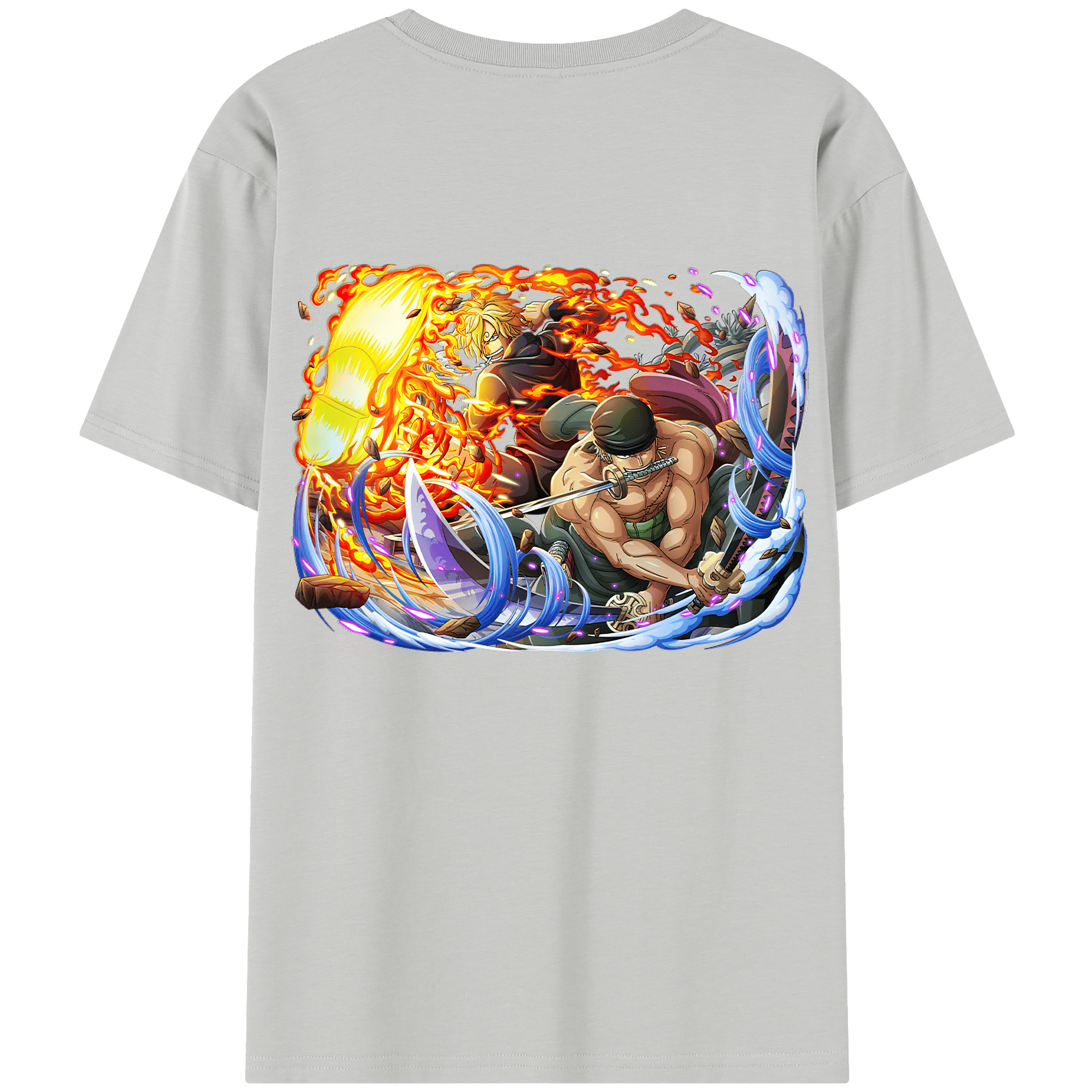 ワンピース ロロノア・ゾロ ONE PIECE Roronoa Zoro 綿100％半袖Tシャツ（背面プリント）