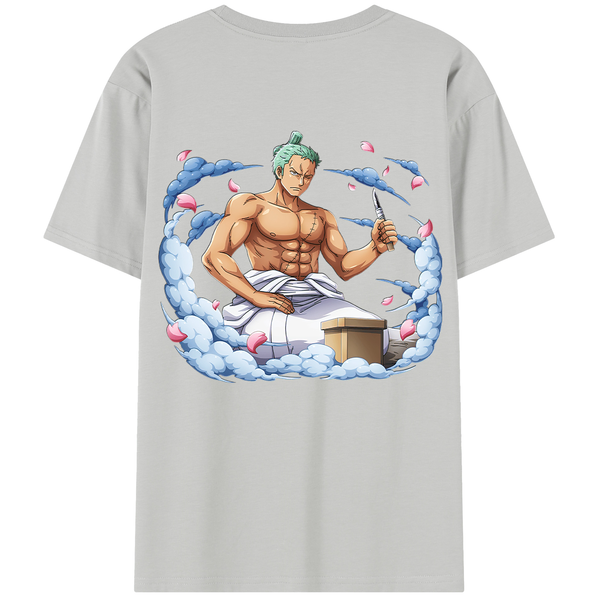 ワンピース ロロノア・ゾロ ONE PIECE Roronoa Zoro 綿100％半袖Tシャツ（背面プリント）