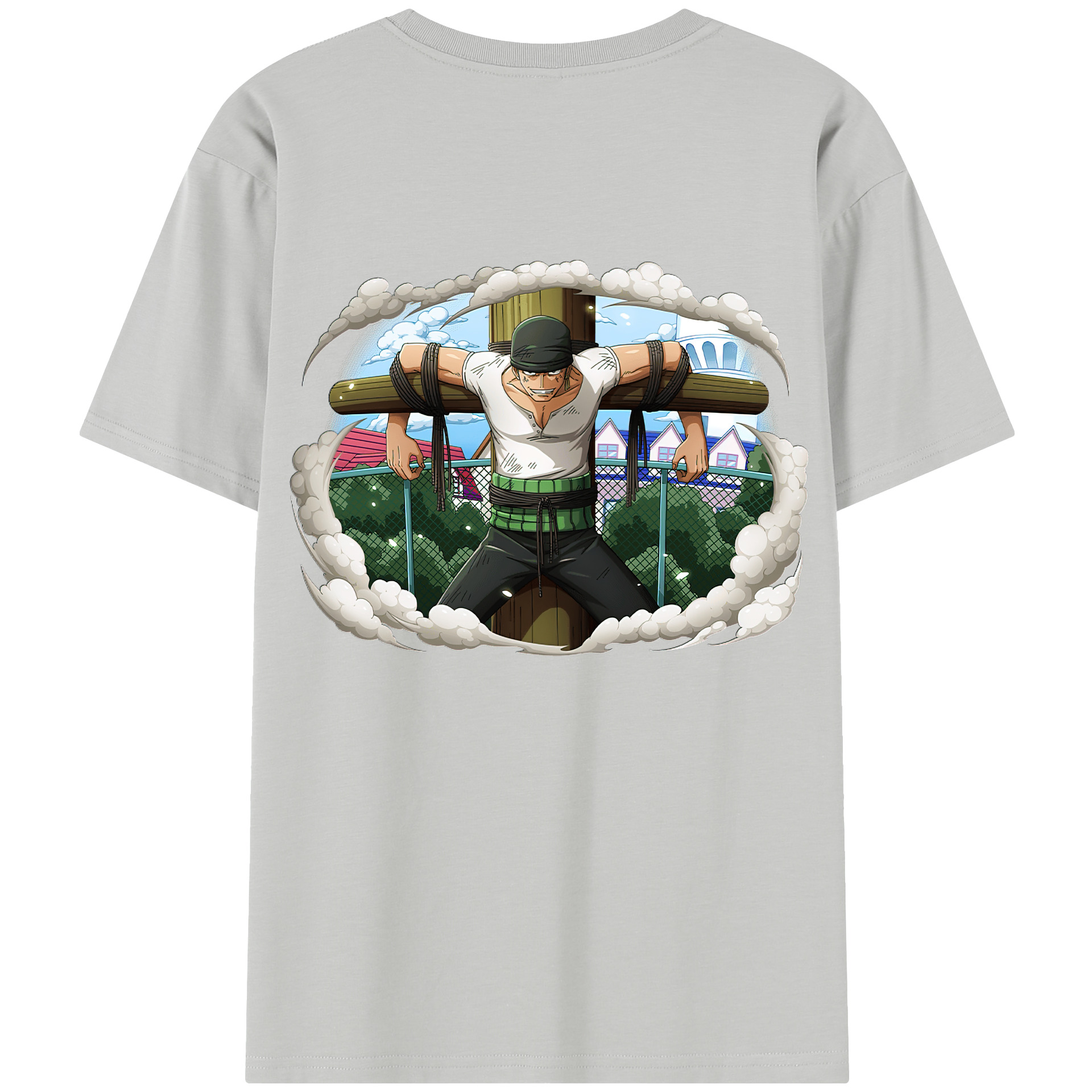 ワンピース ロロノア・ゾロ ONE PIECE Roronoa Zoro 綿100％半袖Tシャツ（背面プリント）