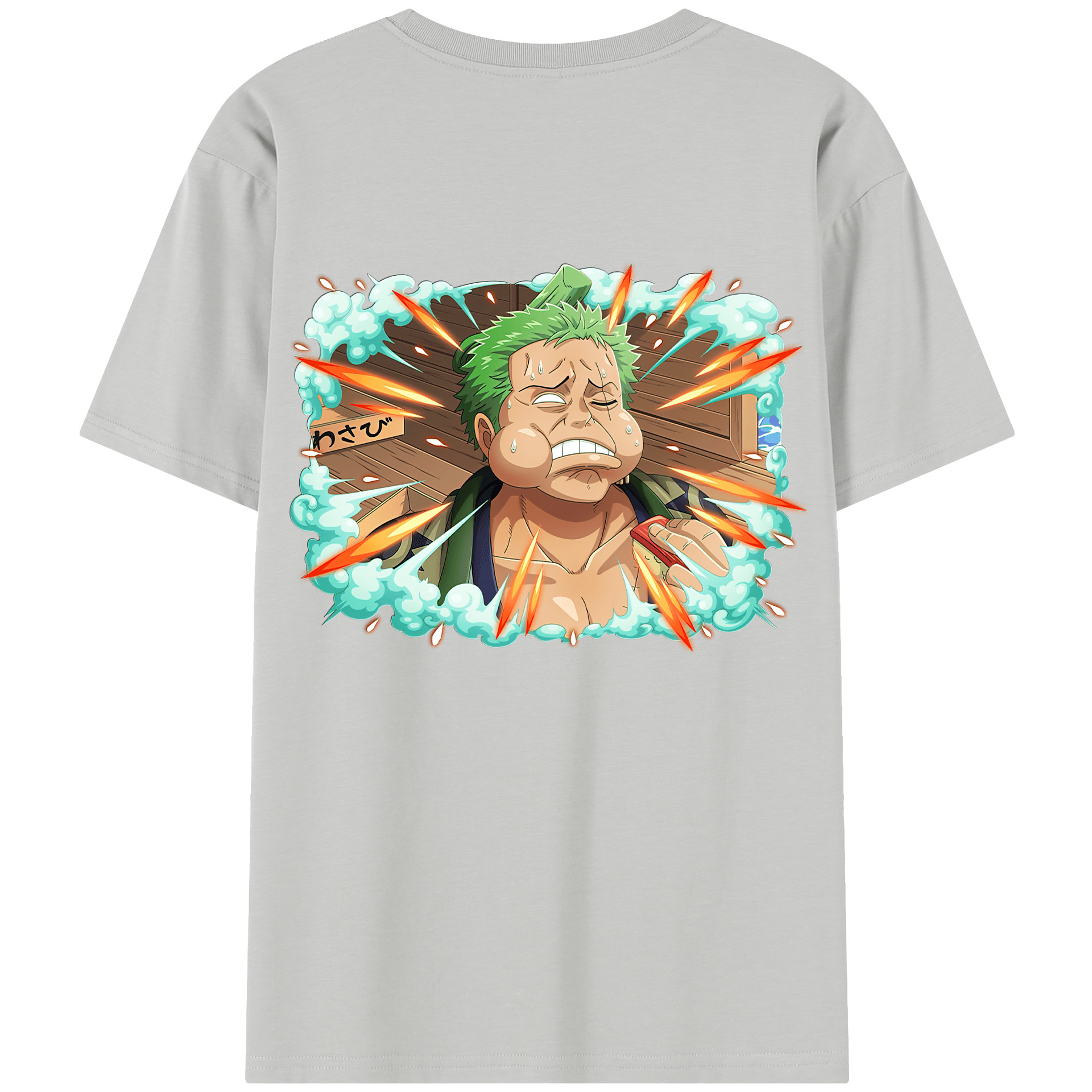 ワンピース ロロノア・ゾロ ONE PIECE Roronoa Zoro 綿100％半袖Tシャツ（背面プリント）