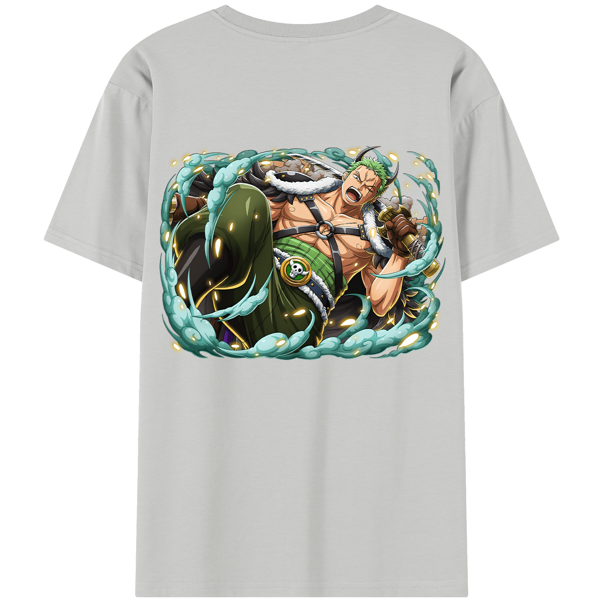 ワンピース ロロノア・ゾロ ONE PIECE Roronoa Zoro 綿100％半袖Tシャツ（背面プリント）