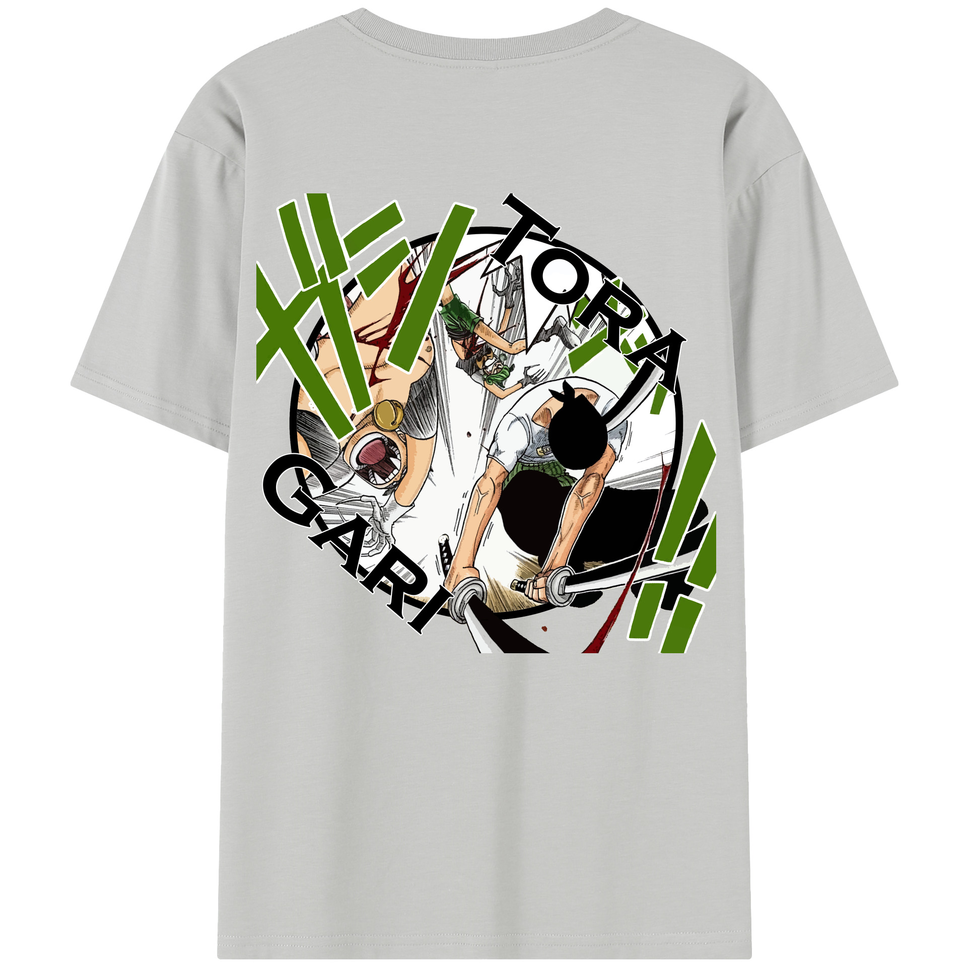ワンピース ロロノア・ゾロ ONE PIECE Roronoa Zoro 綿100％半袖Tシャツ（背面プリント）