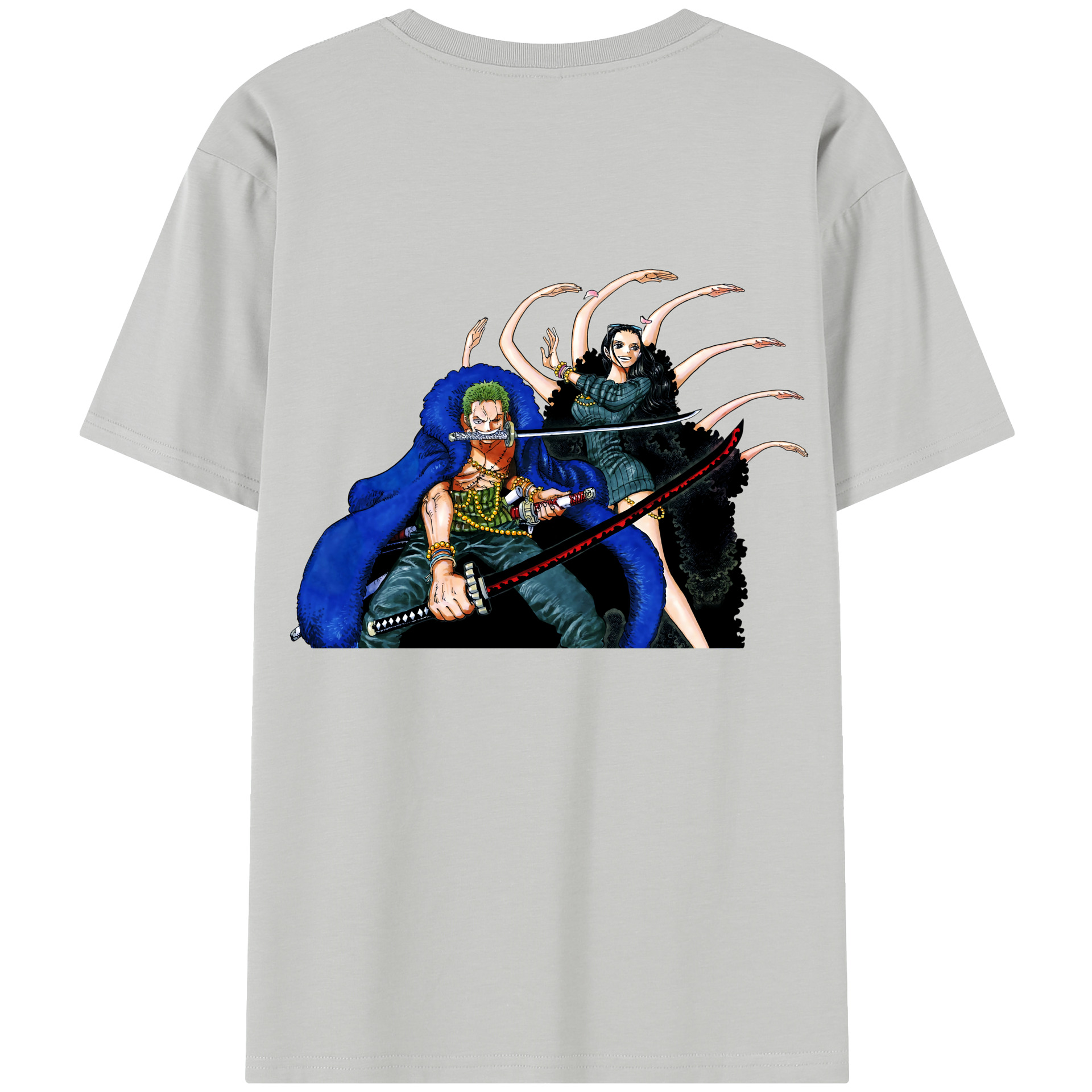ワンピース ロロノア・ゾロ ONE PIECE Roronoa Zoro 綿100％半袖Tシャツ（背面プリント）