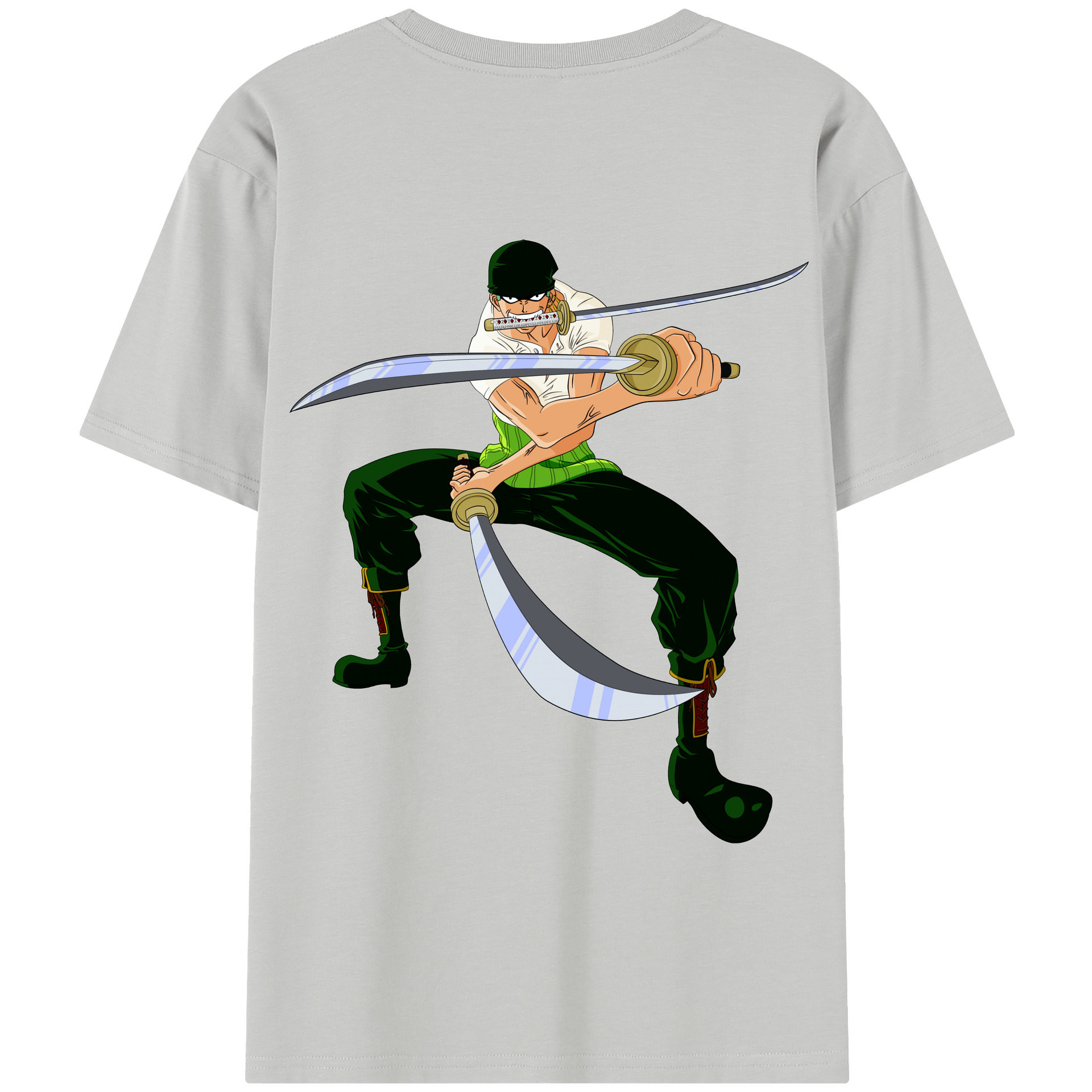 ワンピース ロロノア・ゾロ ONE PIECE Roronoa Zoro 綿100％半袖Tシャツ（背面プリント）