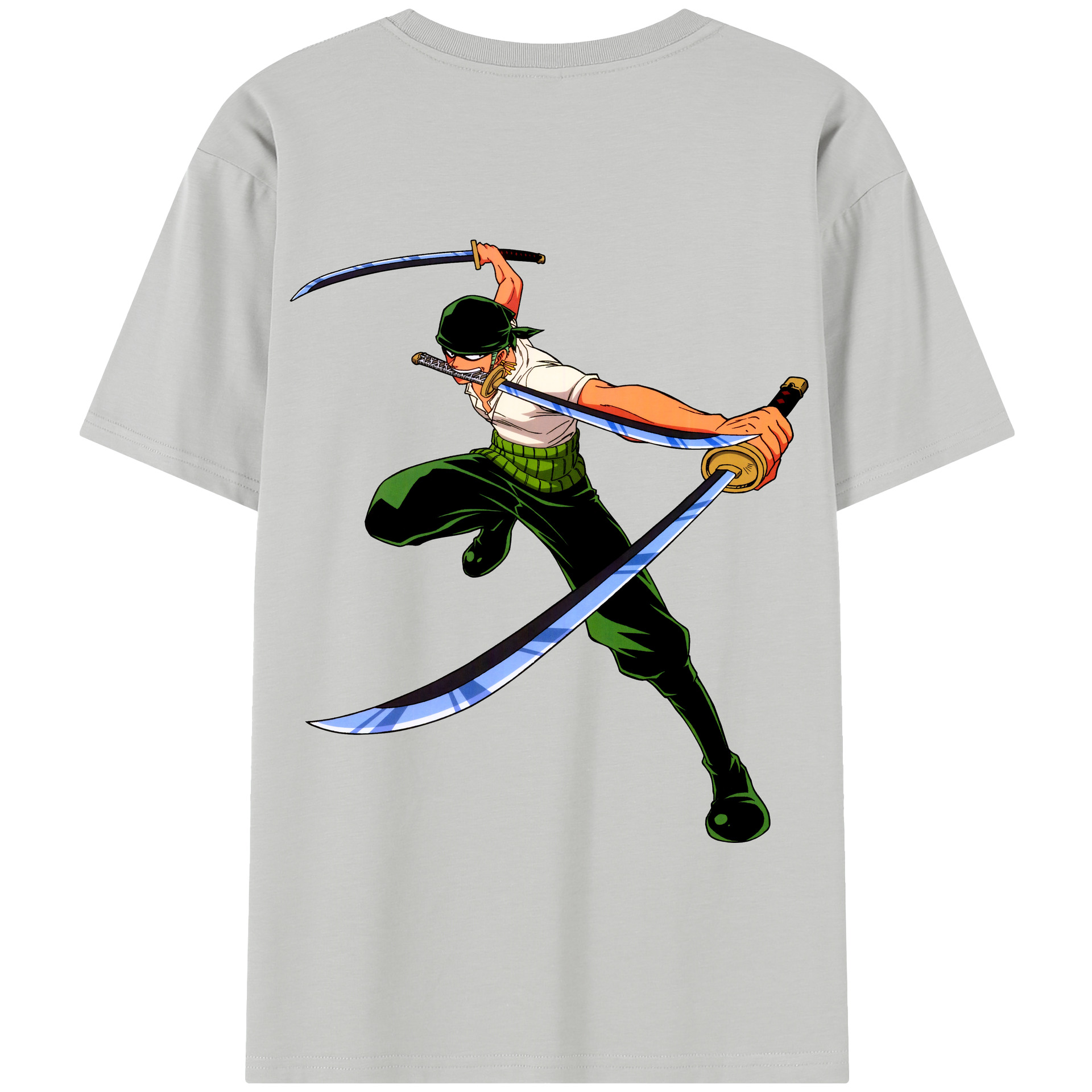 ワンピース ロロノア・ゾロ ONE PIECE Roronoa Zoro 綿100％半袖Tシャツ（背面プリント）
