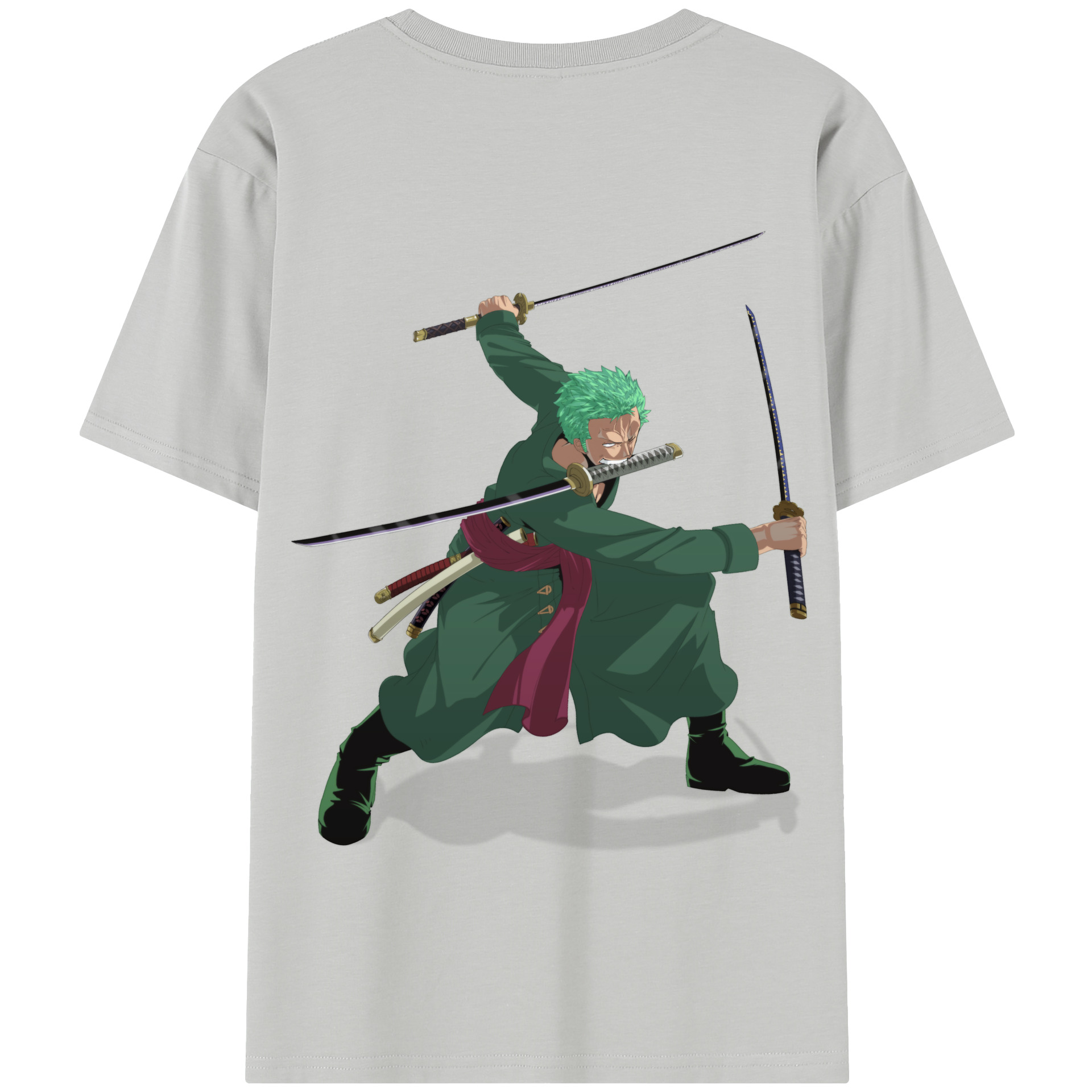 ワンピース ロロノア・ゾロ ONE PIECE Roronoa Zoro 綿100％半袖Tシャツ（背面プリント）