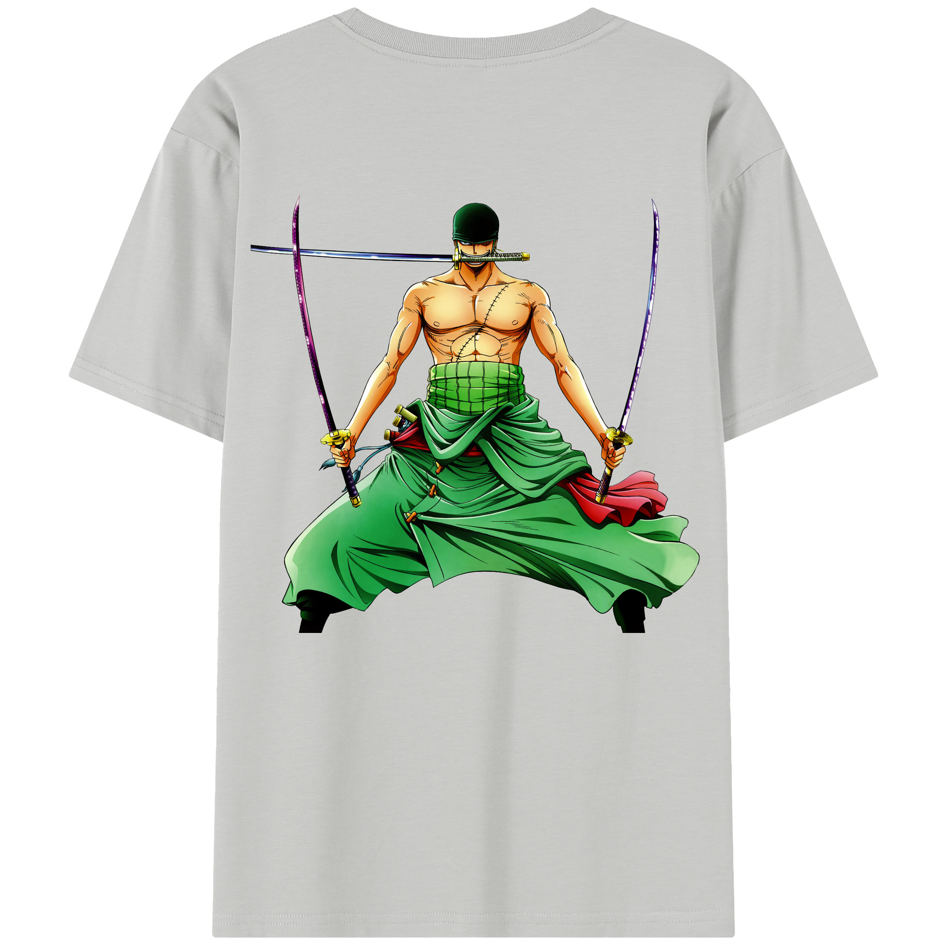 ワンピース ロロノア・ゾロ ONE PIECE Roronoa Zoro 綿100％半袖Tシャツ（背面プリント）