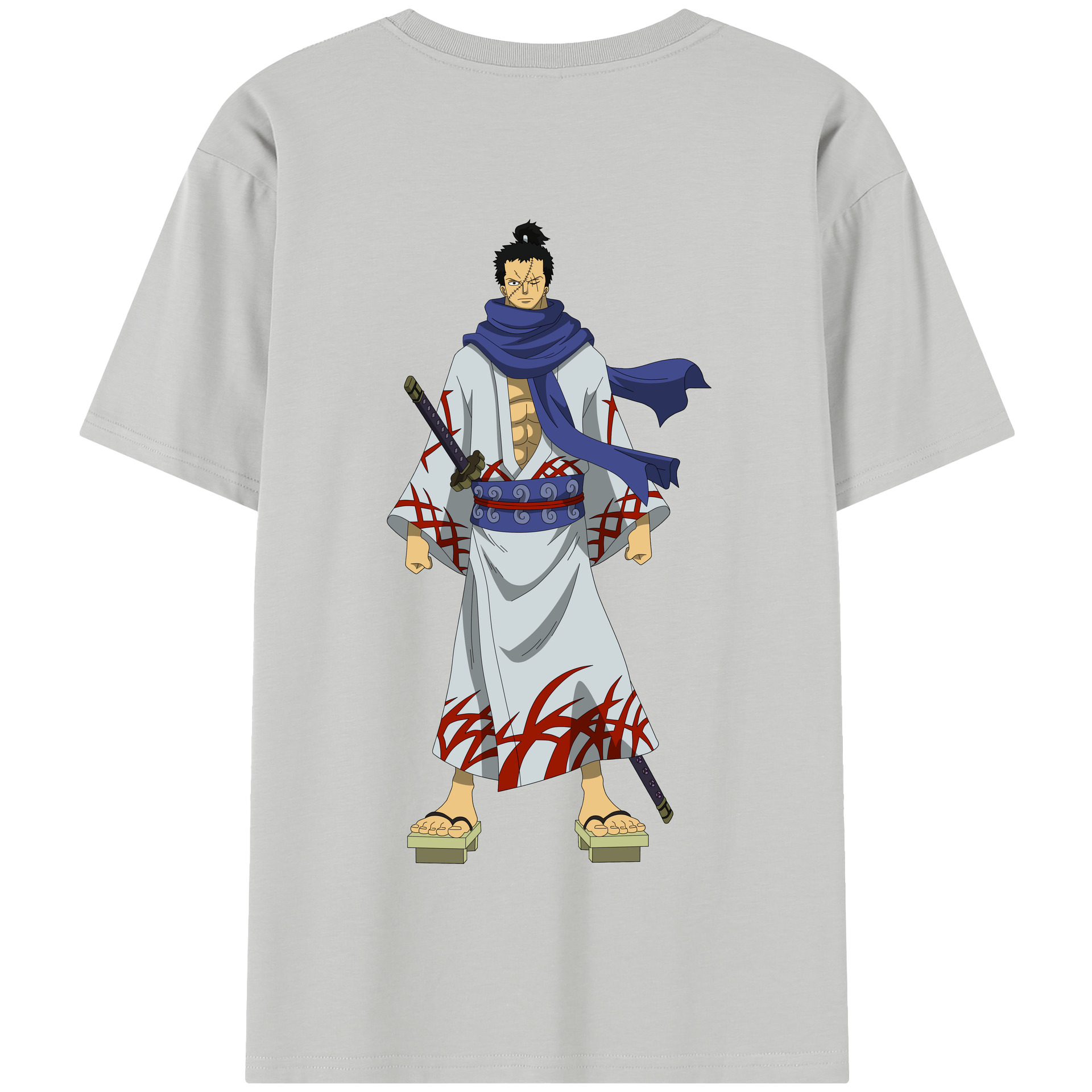 ワンピース ロロノア・ゾロ ONE PIECE Roronoa Zoro 綿100％半袖Tシャツ（背面プリント）