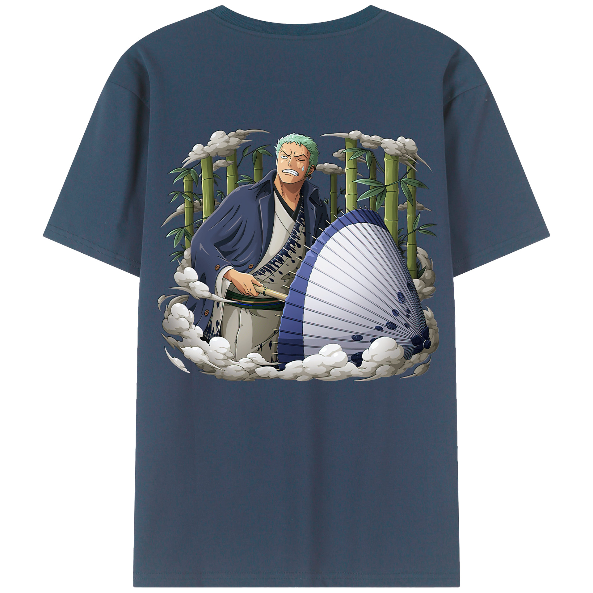 ワンピース ロロノア・ゾロ ONE PIECE Roronoa Zoro 綿100％半袖Tシャツ（背面プリント）