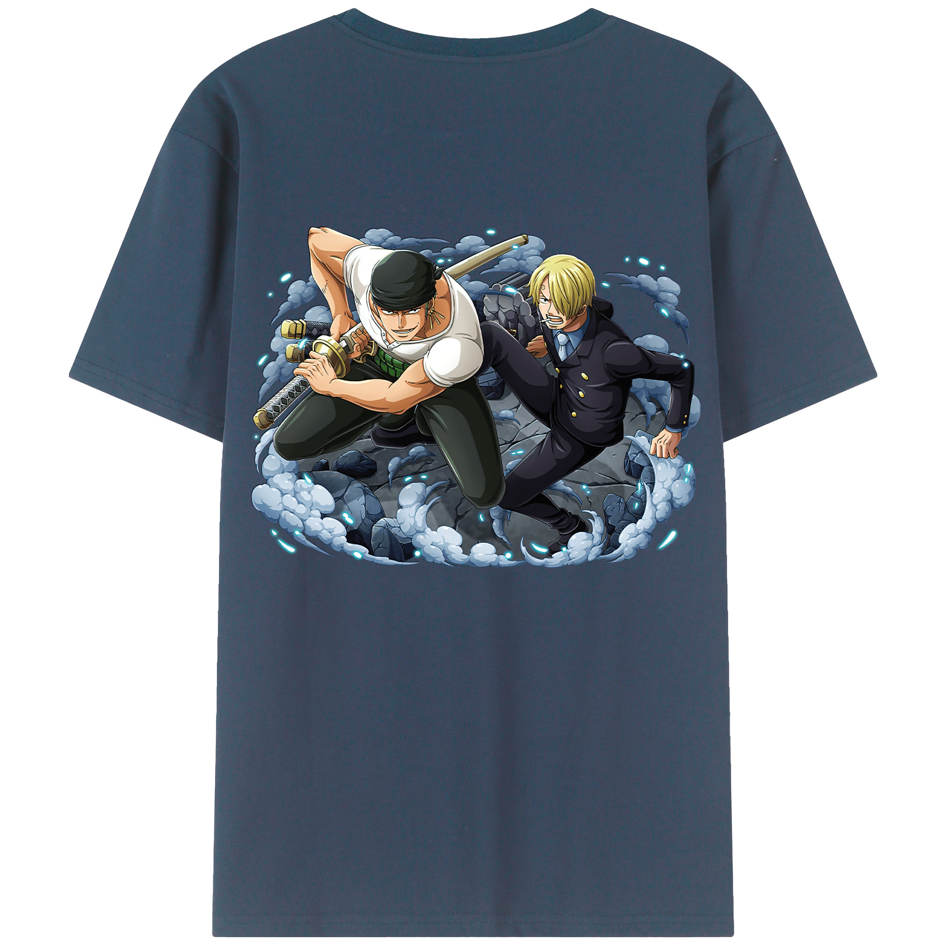 ワンピース ロロノア・ゾロ ONE PIECE Roronoa Zoro 綿100％半袖Tシャツ（背面プリント）