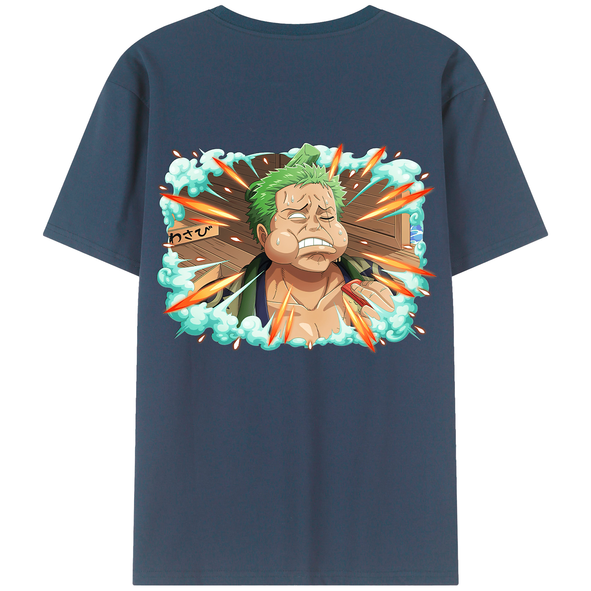 ワンピース ロロノア・ゾロ ONE PIECE Roronoa Zoro 綿100％半袖Tシャツ（背面プリント）
