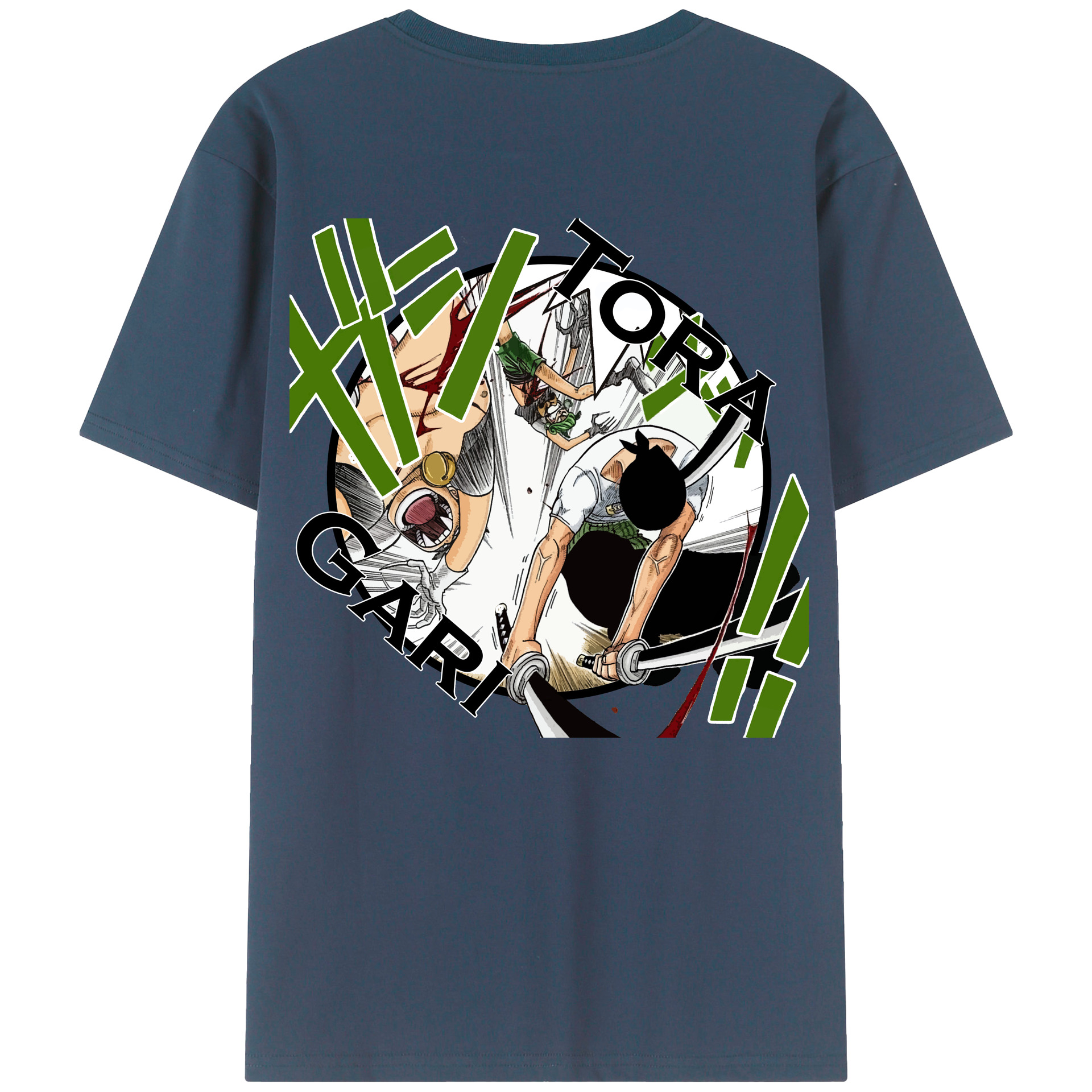 ワンピース ロロノア・ゾロ ONE PIECE Roronoa Zoro 綿100％半袖Tシャツ（背面プリント）
