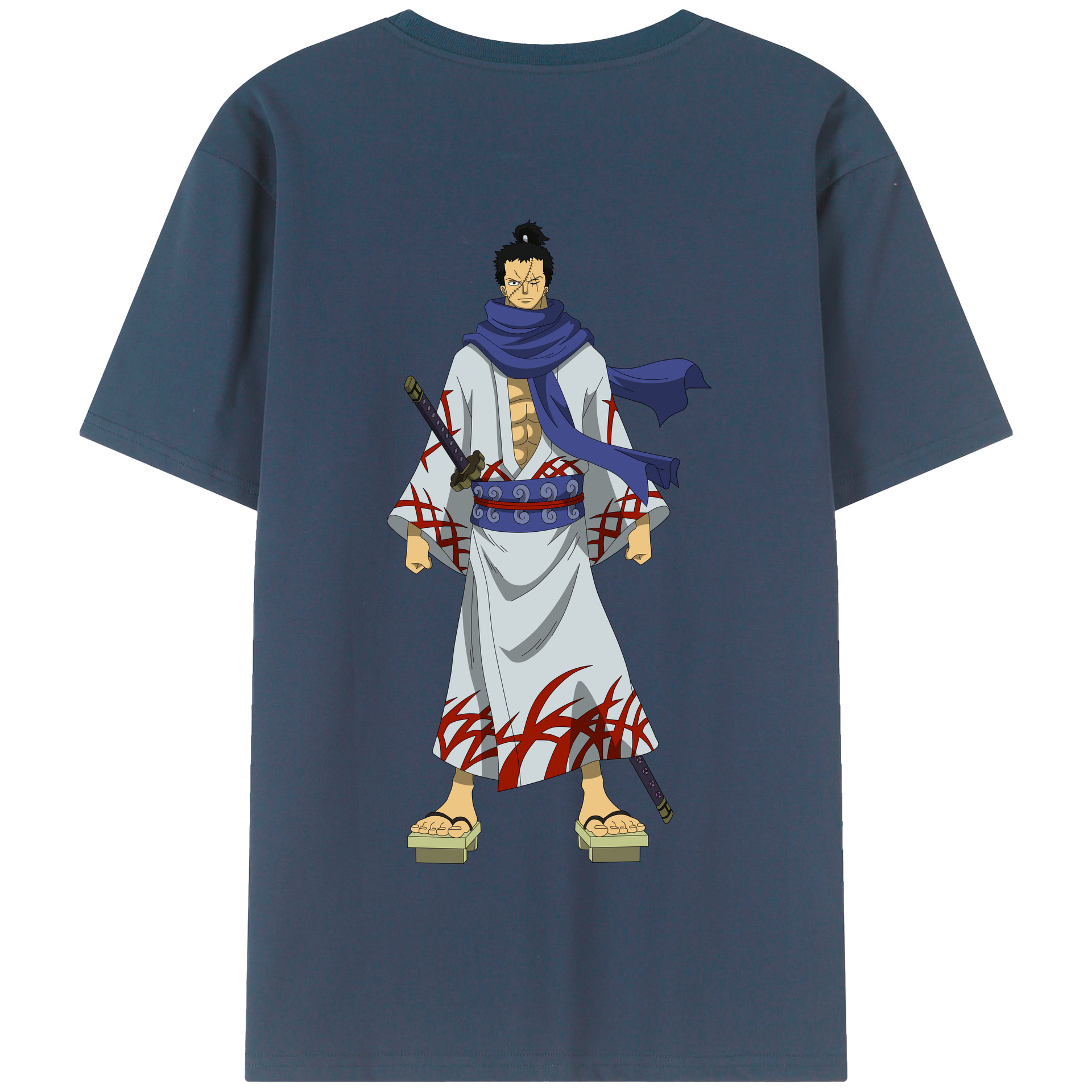 ワンピース ロロノア・ゾロ ONE PIECE Roronoa Zoro 綿100％半袖Tシャツ（背面プリント）