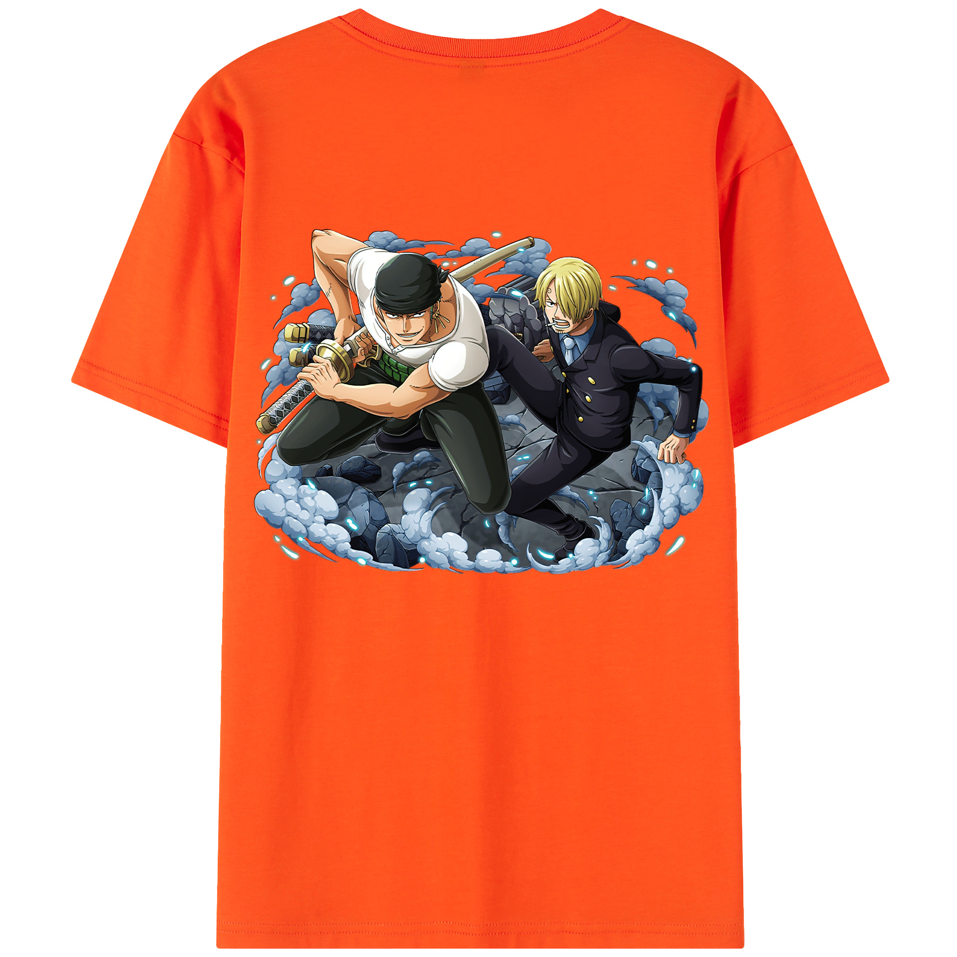 ワンピース ロロノア・ゾロ ONE PIECE Roronoa Zoro 綿100％半袖Tシャツ（背面プリント）